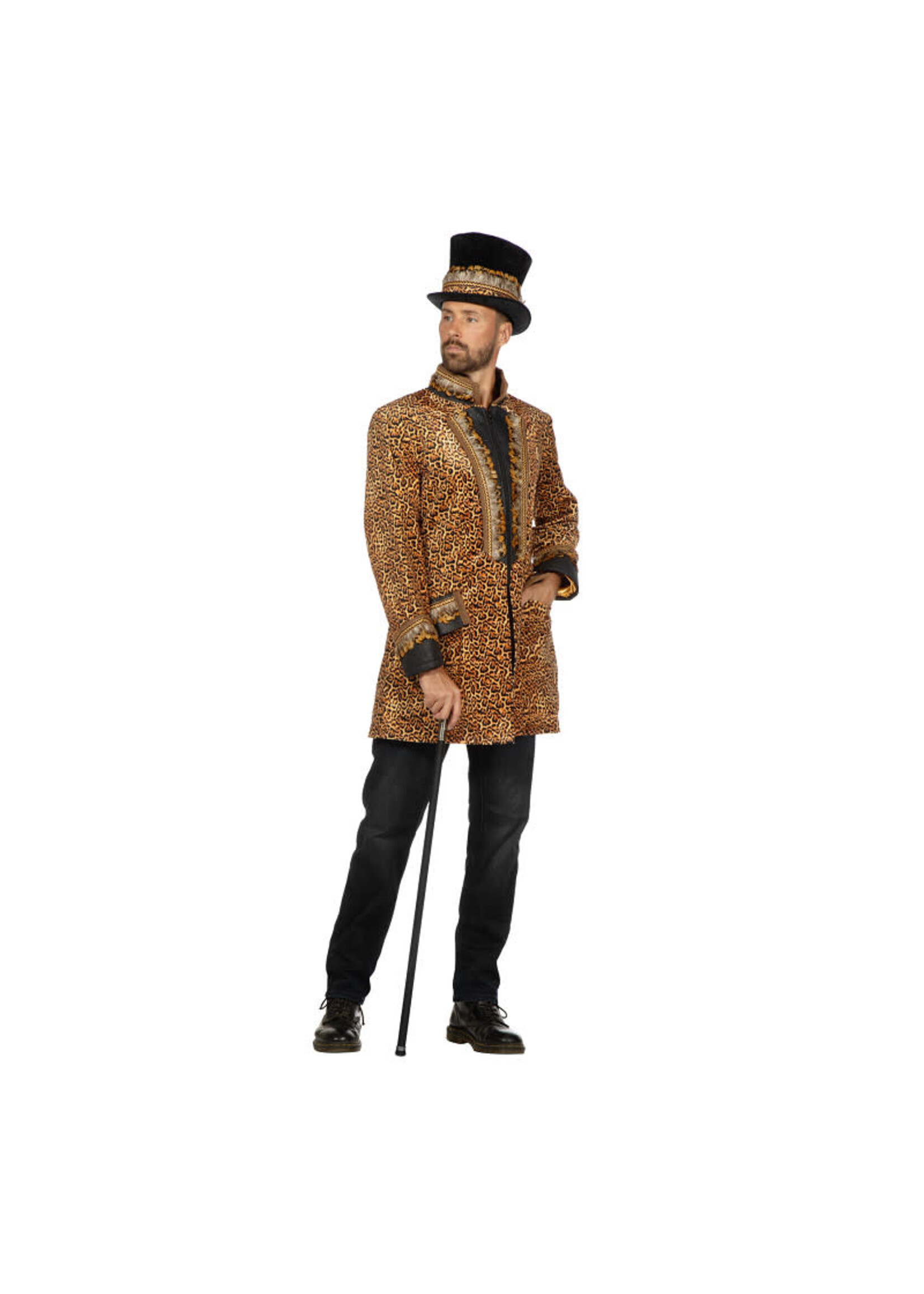 Wilbers & Wilbers Luxe jas panterprint met veren Heren