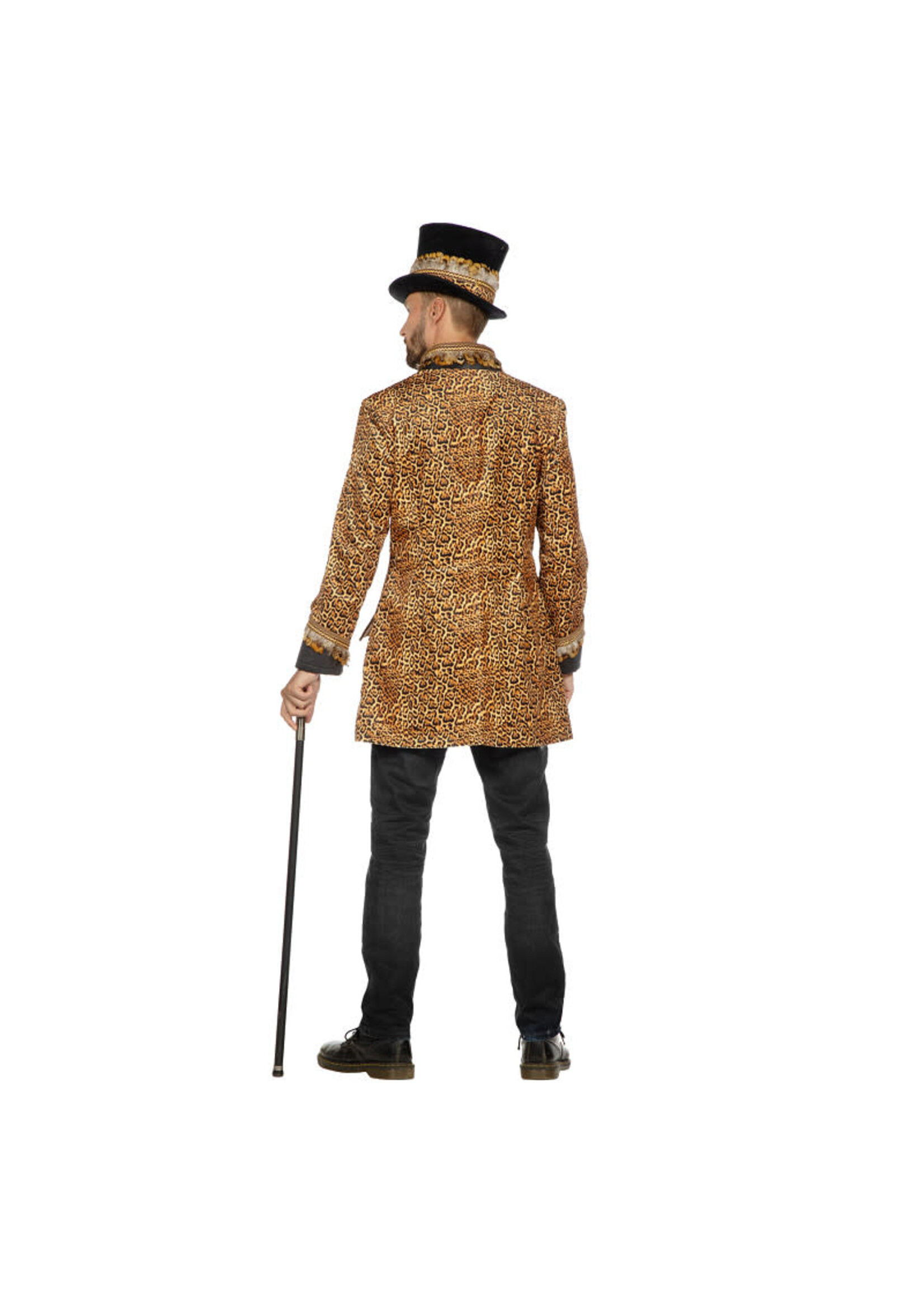 Wilbers & Wilbers Luxe jas panterprint met veren Heren