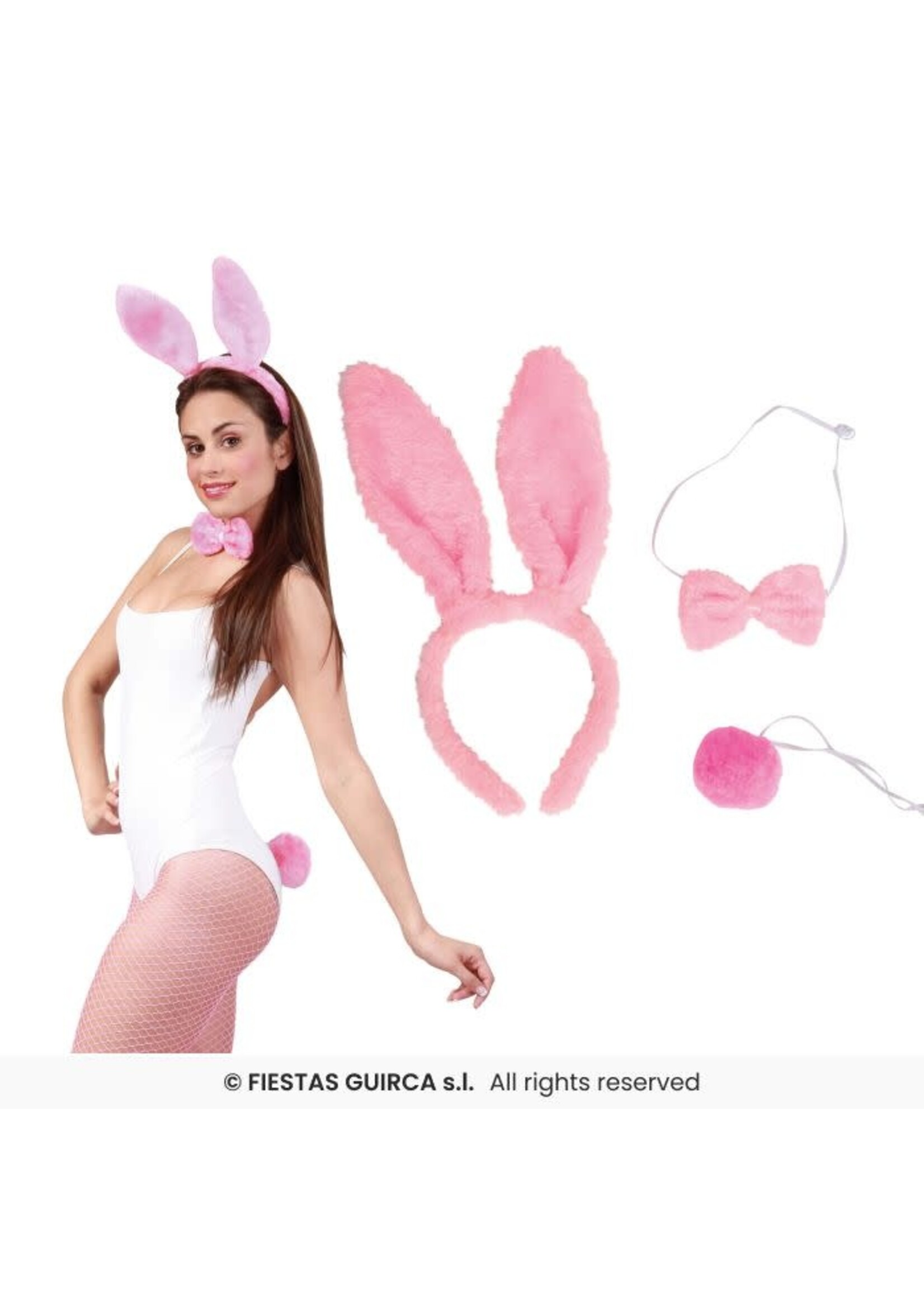 Fiestas Guirca Konijn set roze