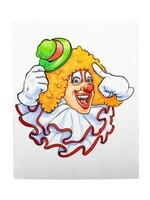 Feestkleding Breda Raamsticker clown groee hoed 32 x 40 cm