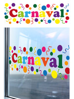 PartyXplosion Raamsticker Carnaval 75 x 25 cm