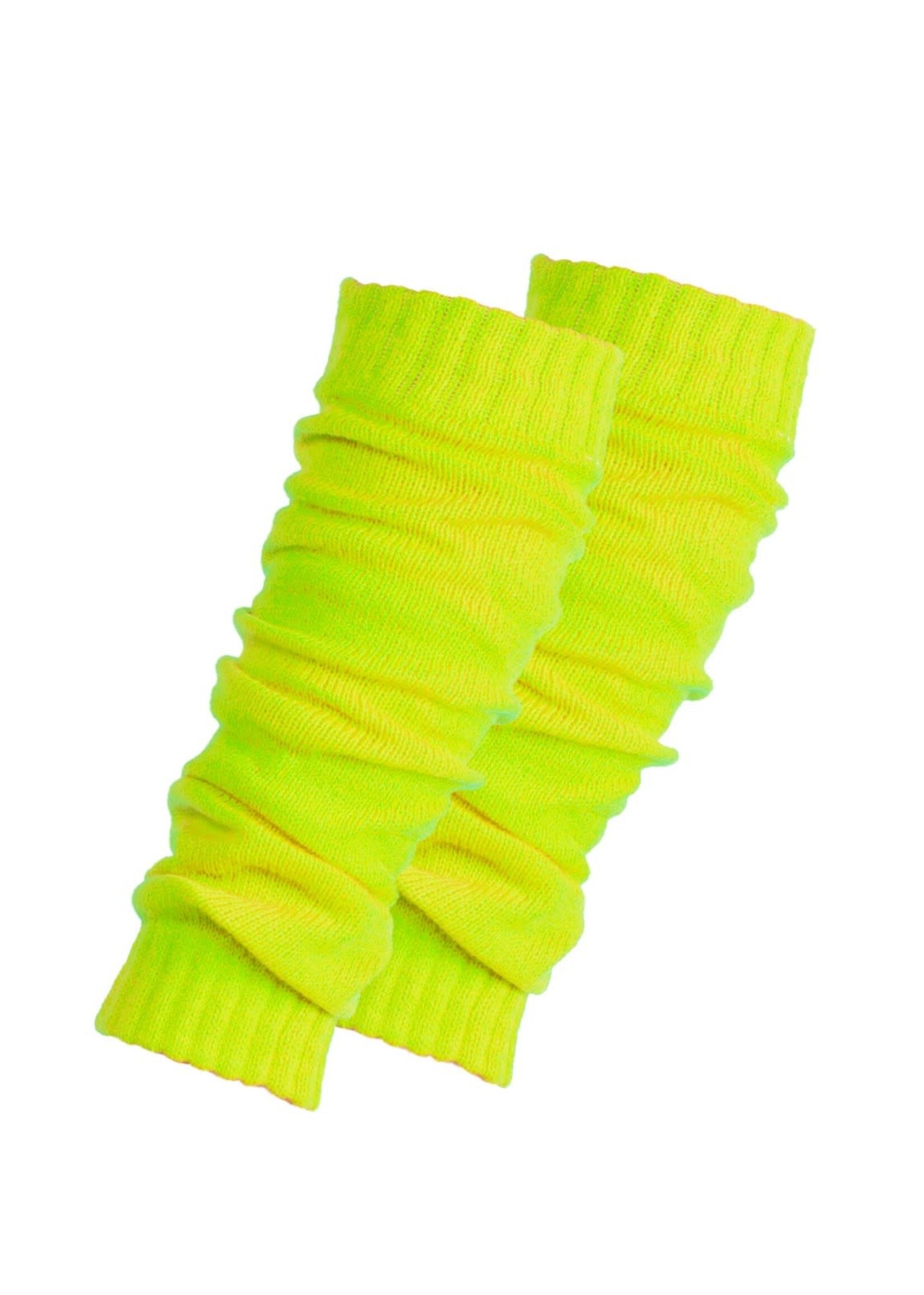 Feestkleding Breda Beenwarmers neon geel