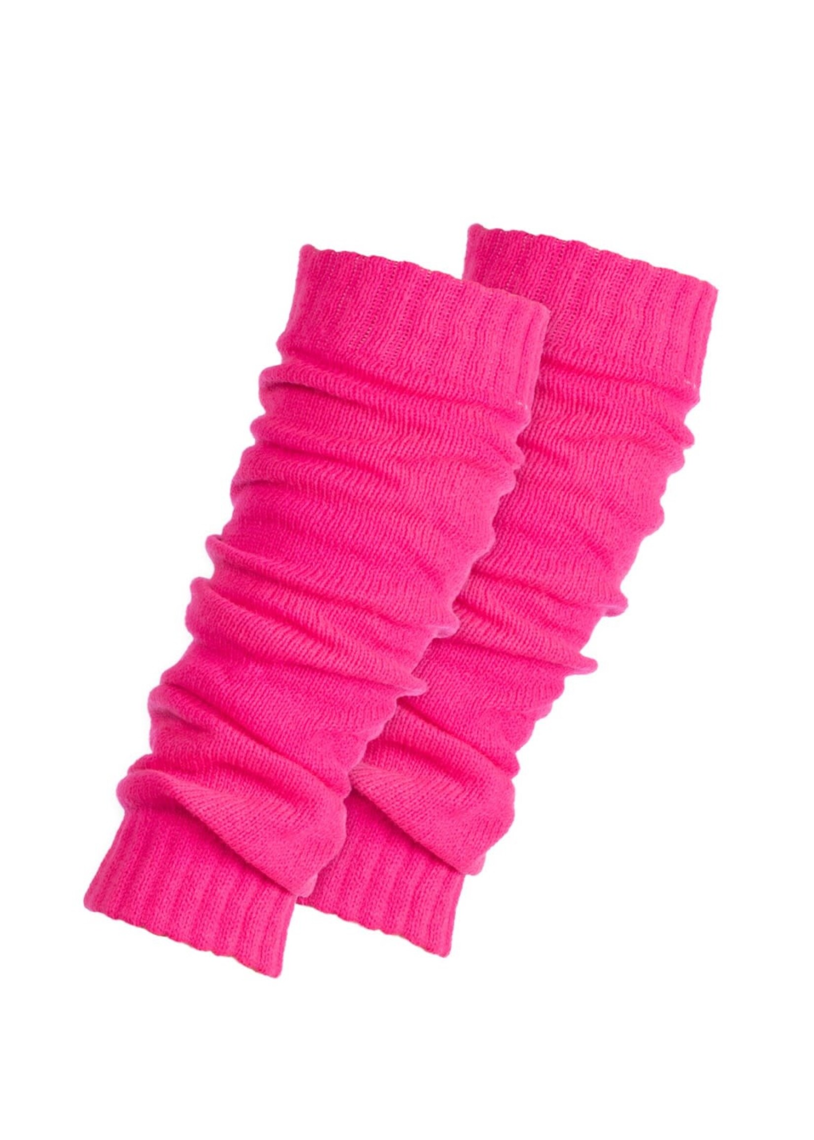 Feestkleding Breda Beenwarmers neon roze
