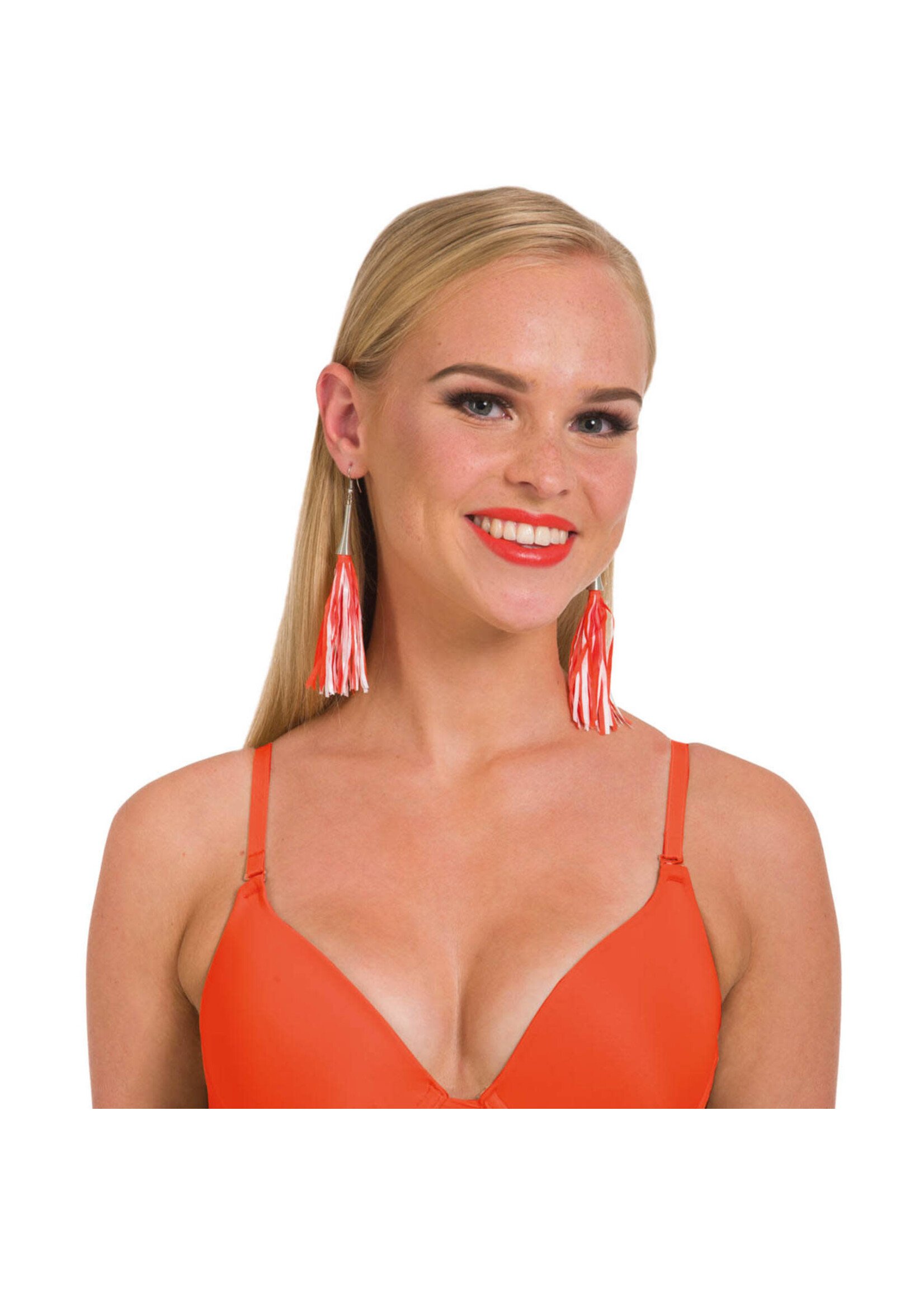 Feestkleding Breda Oranje Oorbellen