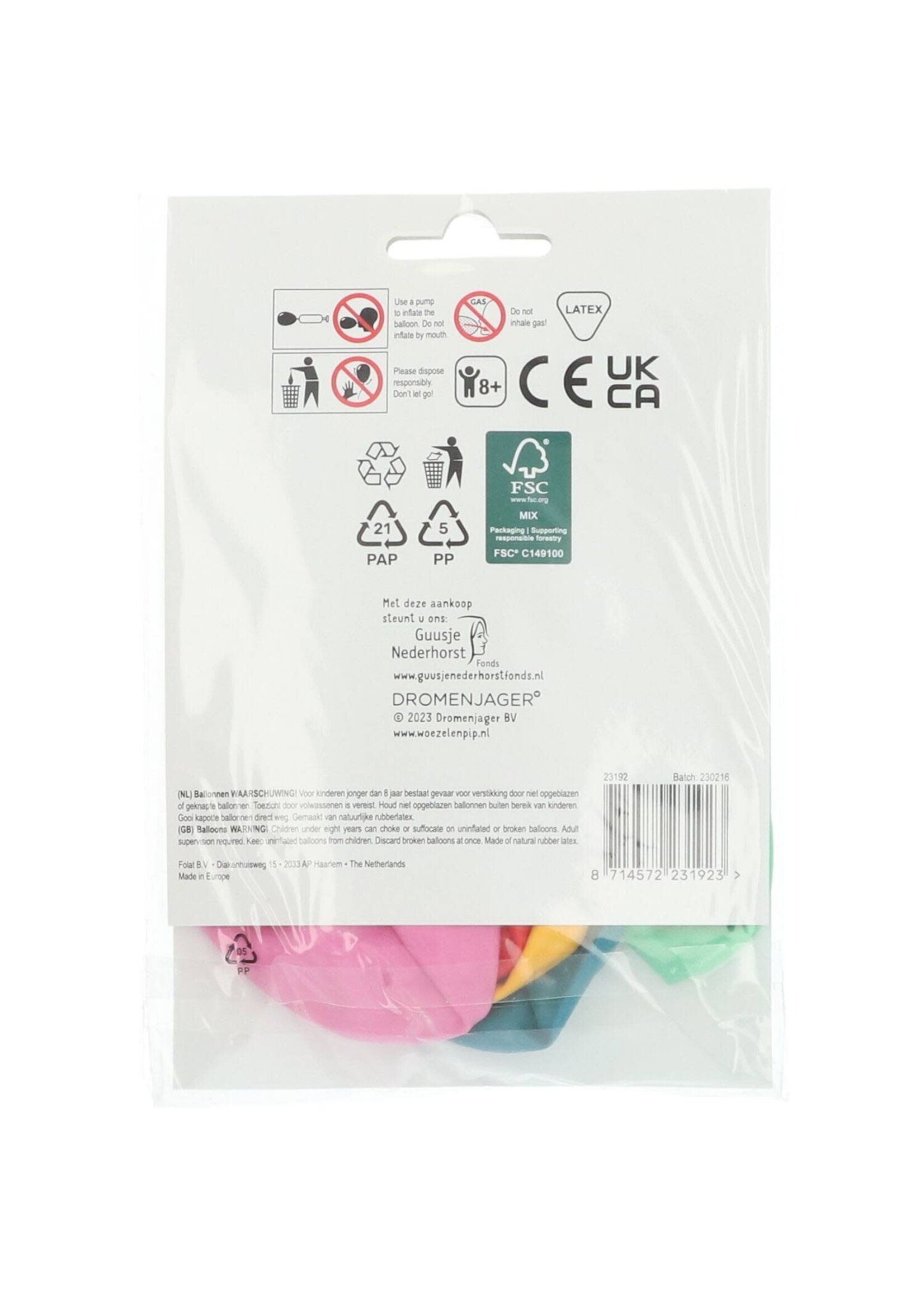 Feestkleding Breda Latexballonnen - Woezel en Pip - 33 cm - 6 stuks