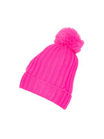 Wilbers & Wilbers Skimuts neon roze met pom