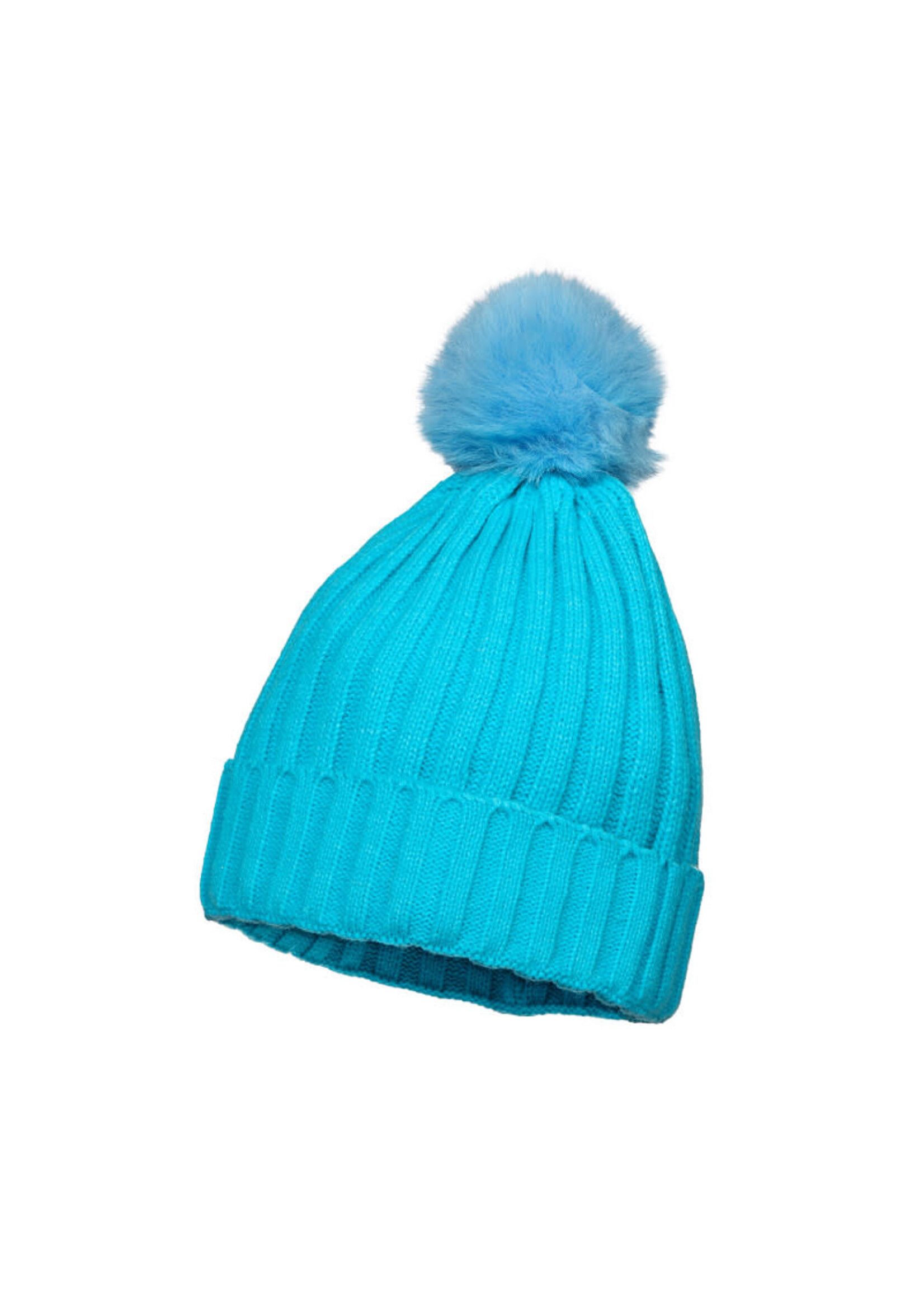 Wilbers & Wilbers Skimuts aqua met pom