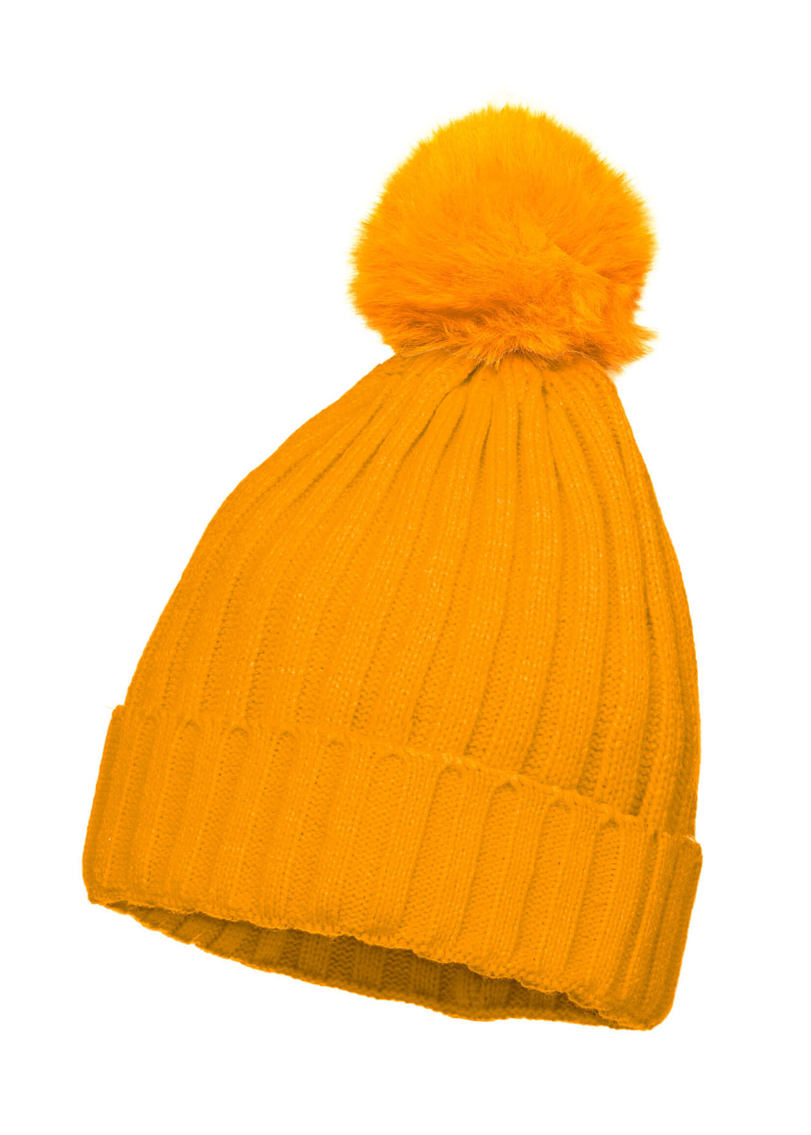 Wilbers & Wilbers Skimuts neon oranje met pom