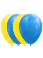 We Fiesta Party Ballonnen blauw / geel 12inch/ 30 cm