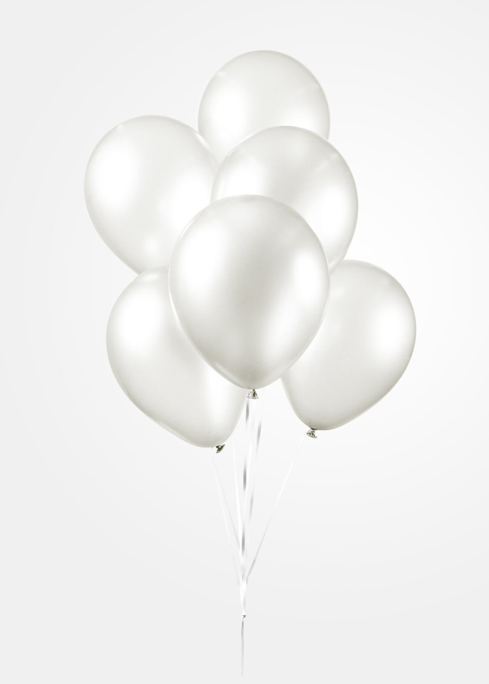 We Fiesta Party Ballonnen Pearl wit 50 stuks 12inch/30cm