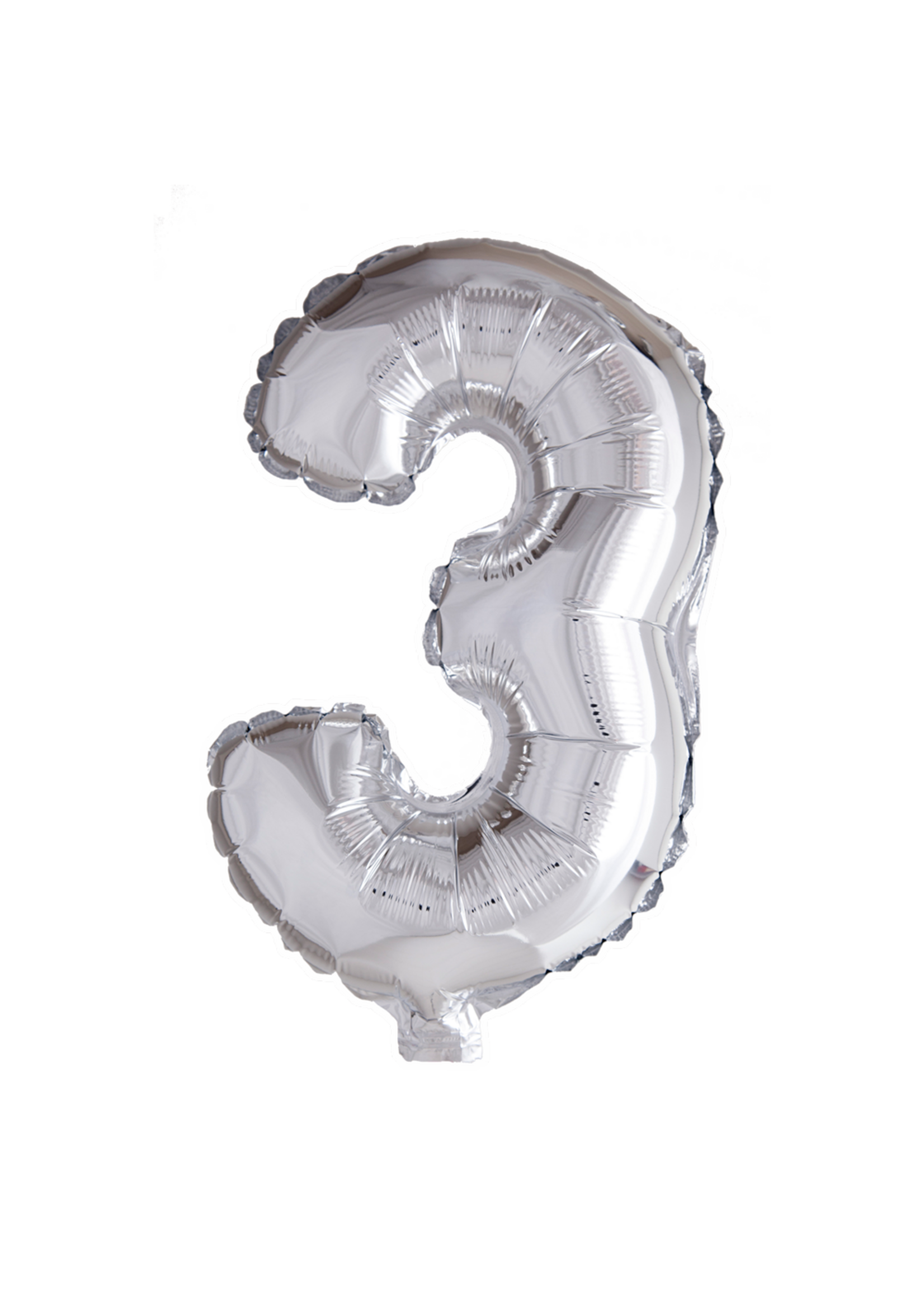 We Fiesta Party Folieballon zilver 3 40inch/102cm