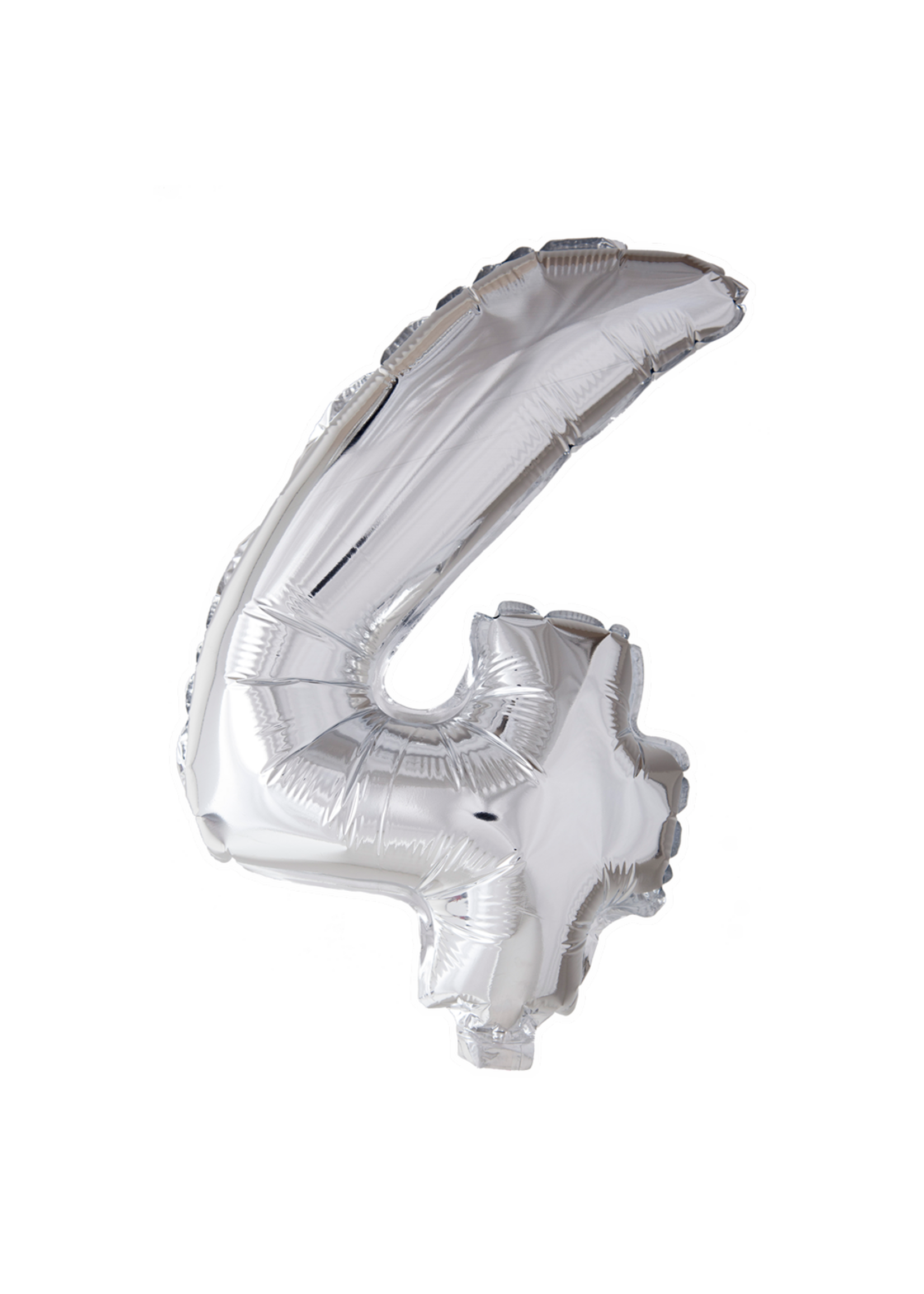 We Fiesta Party Folieballon cijfer 3 zilver 40inch / 102cm