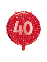 We Fiesta Party Folieballon 40 robijnrood 18 inch / 46 cm