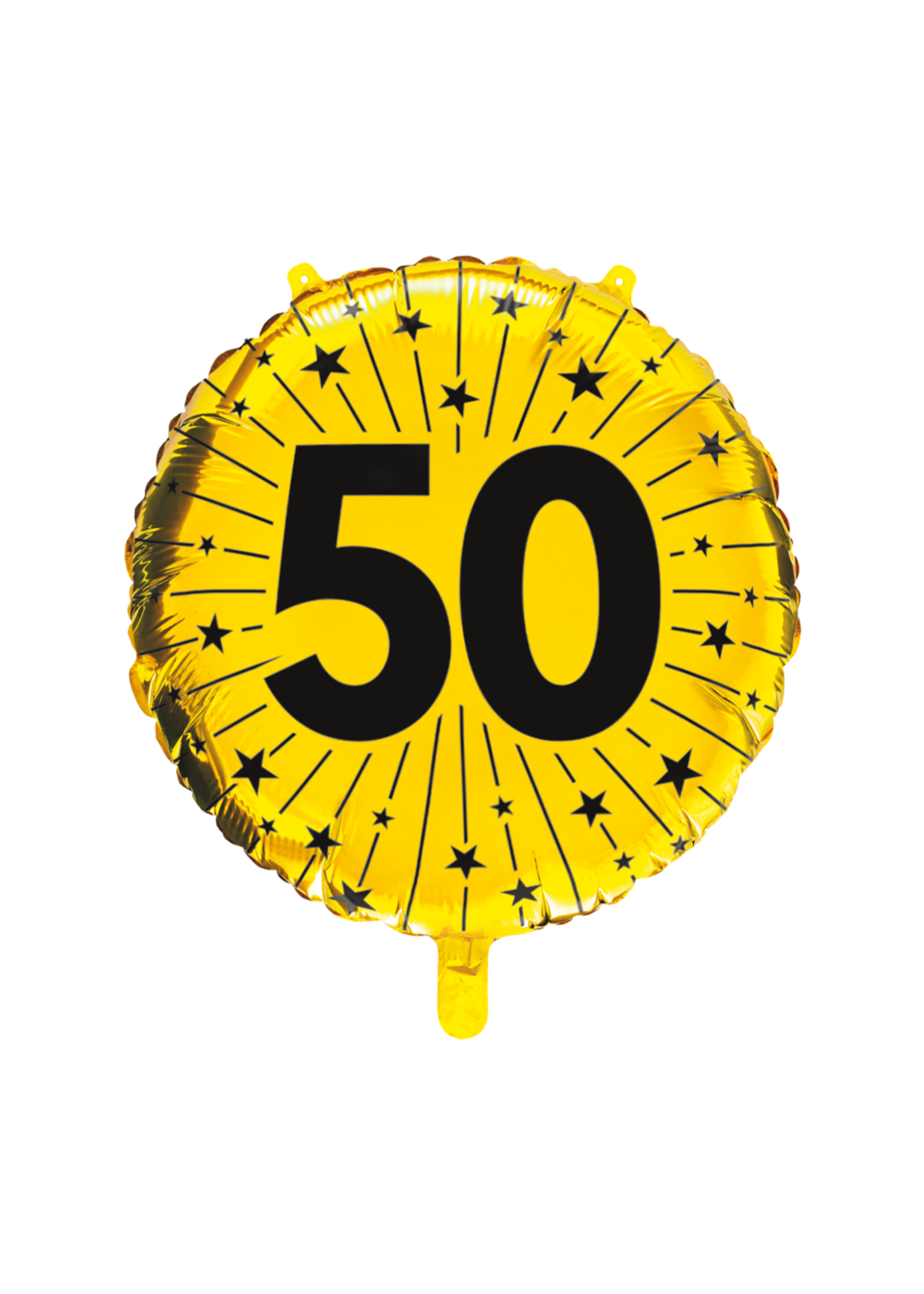 We Fiesta Party Folieballon '50' goud 18 inch / 46 cm
