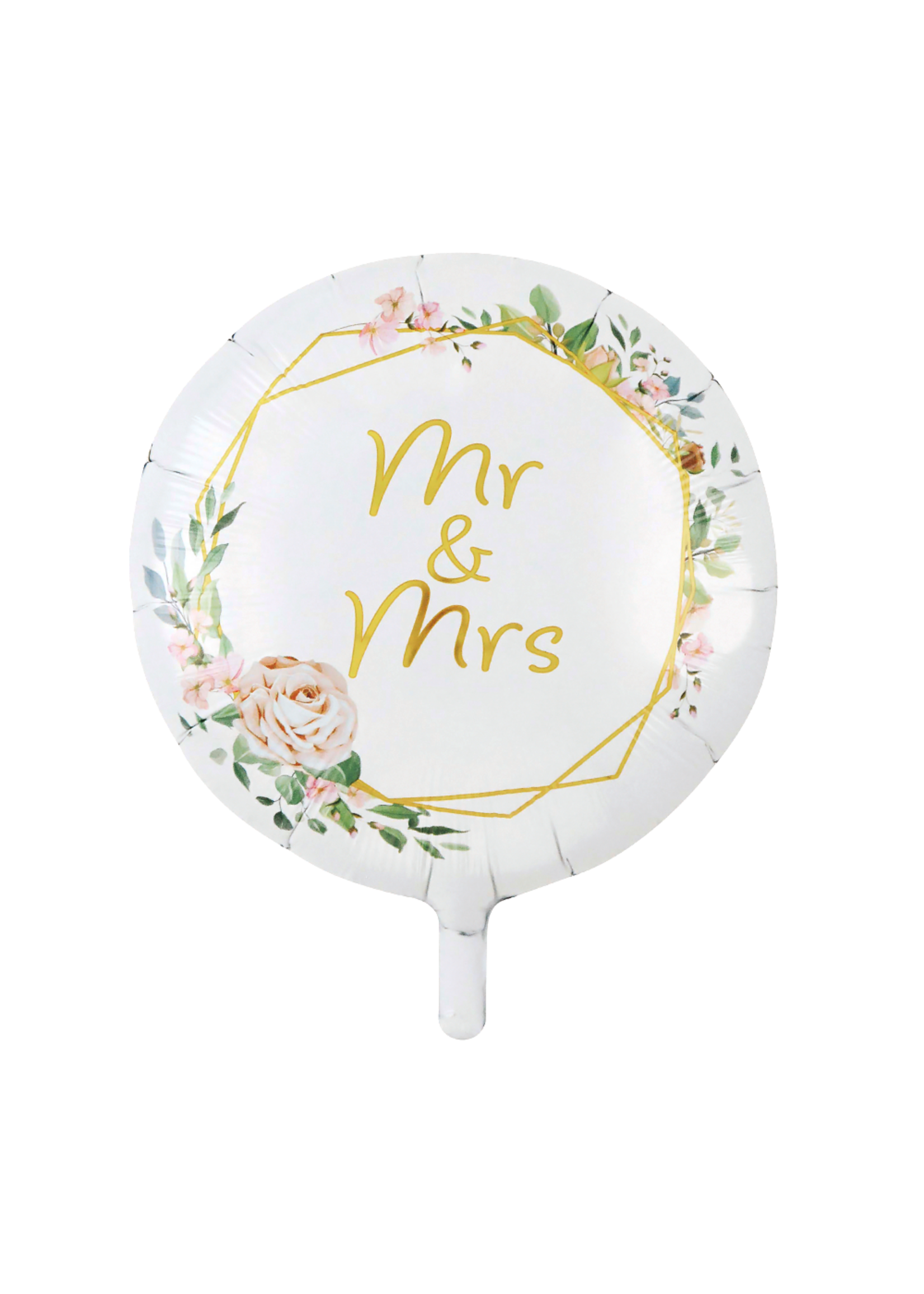 We Fiesta Party Folieballon 'Mr & Mrs' bloem 18 inch / 46 cm