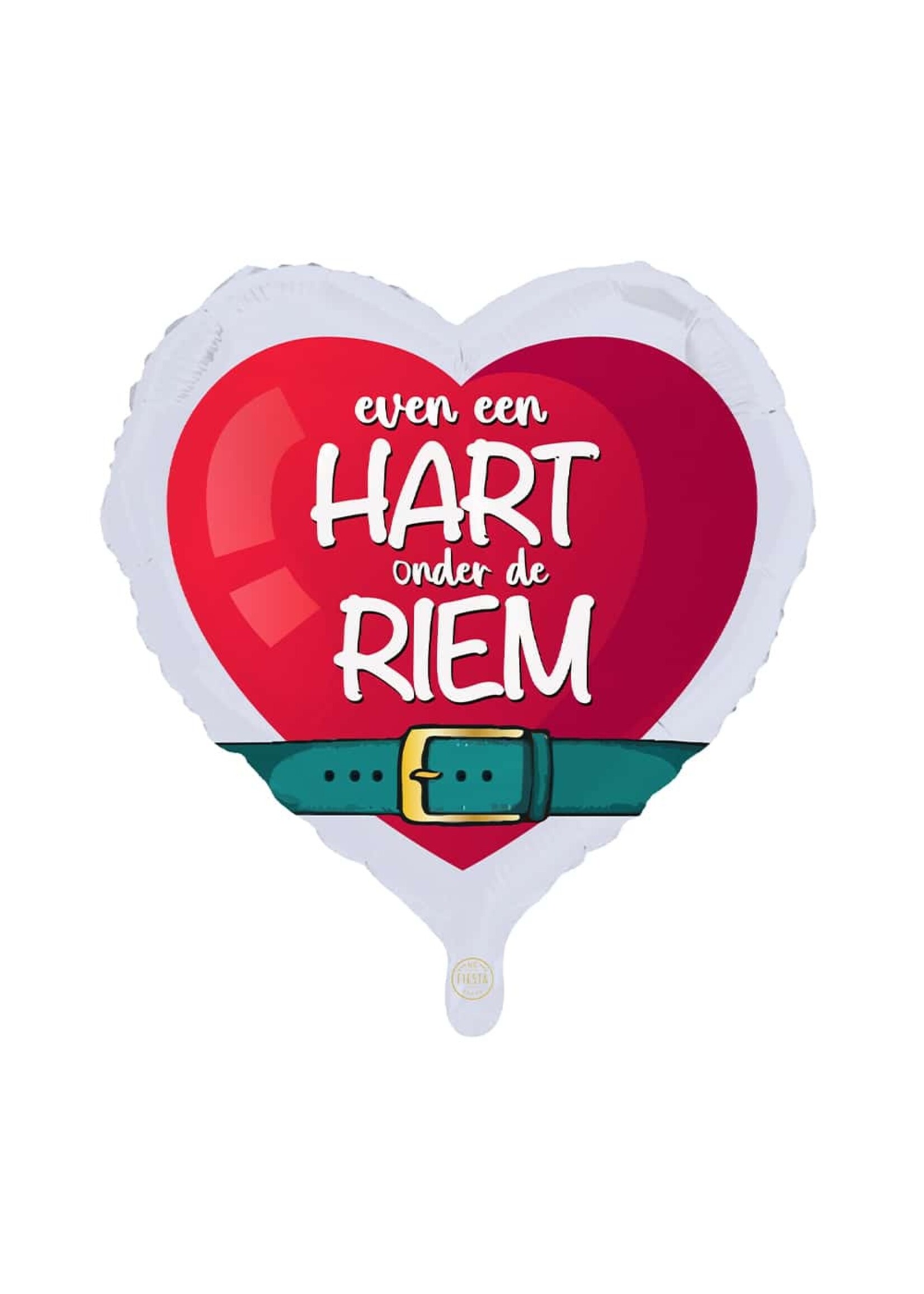 We Fiesta Party Folieballon Hart onder de riem 18 inch / 46 cm