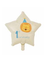 We Fiesta Party Folieballon stervorm- 'Eerste verjaardag' blauw