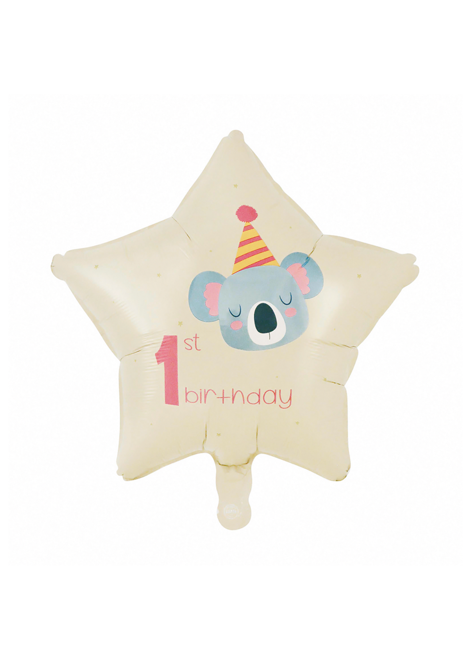 We Fiesta Party Folieballon stervorm Eerste verjaardag rood