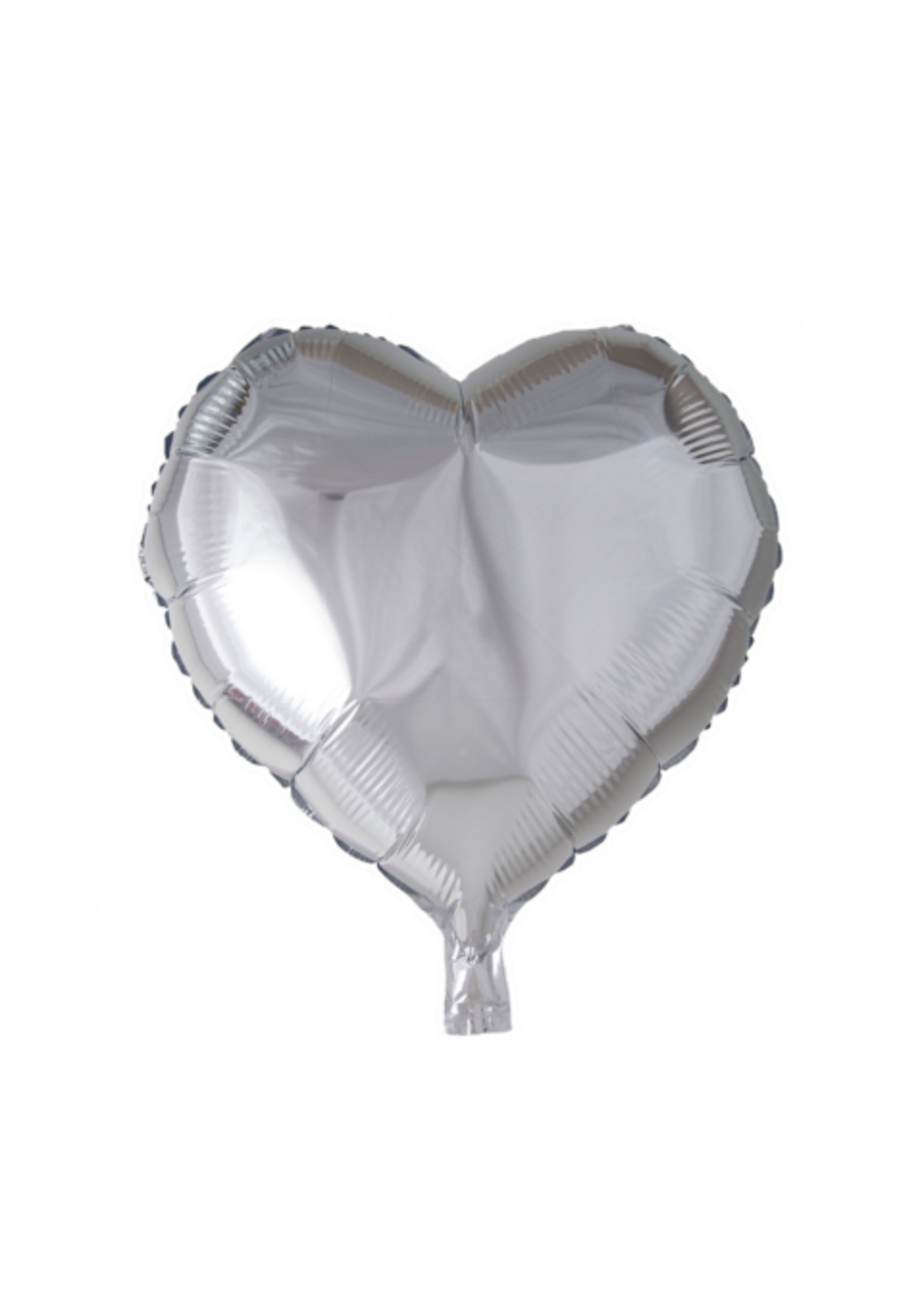 We Fiesta Party Folie ballon hart zilver 18 inch / 46 cm