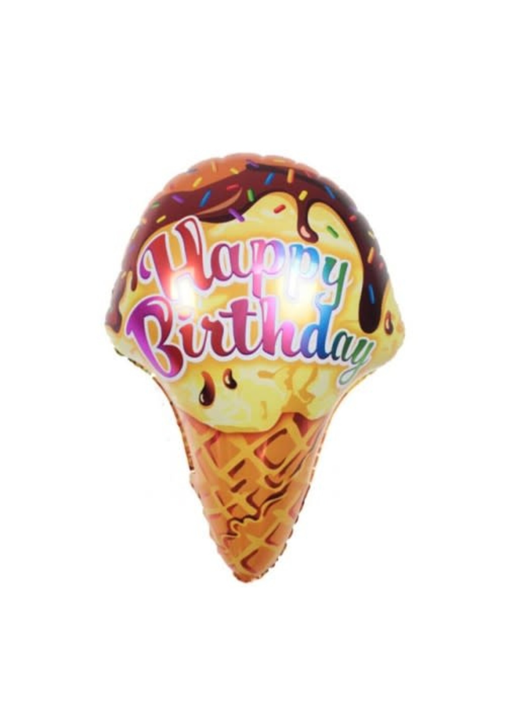 Feestkleding Breda Folieballon ijsje happy birthday 60 cm