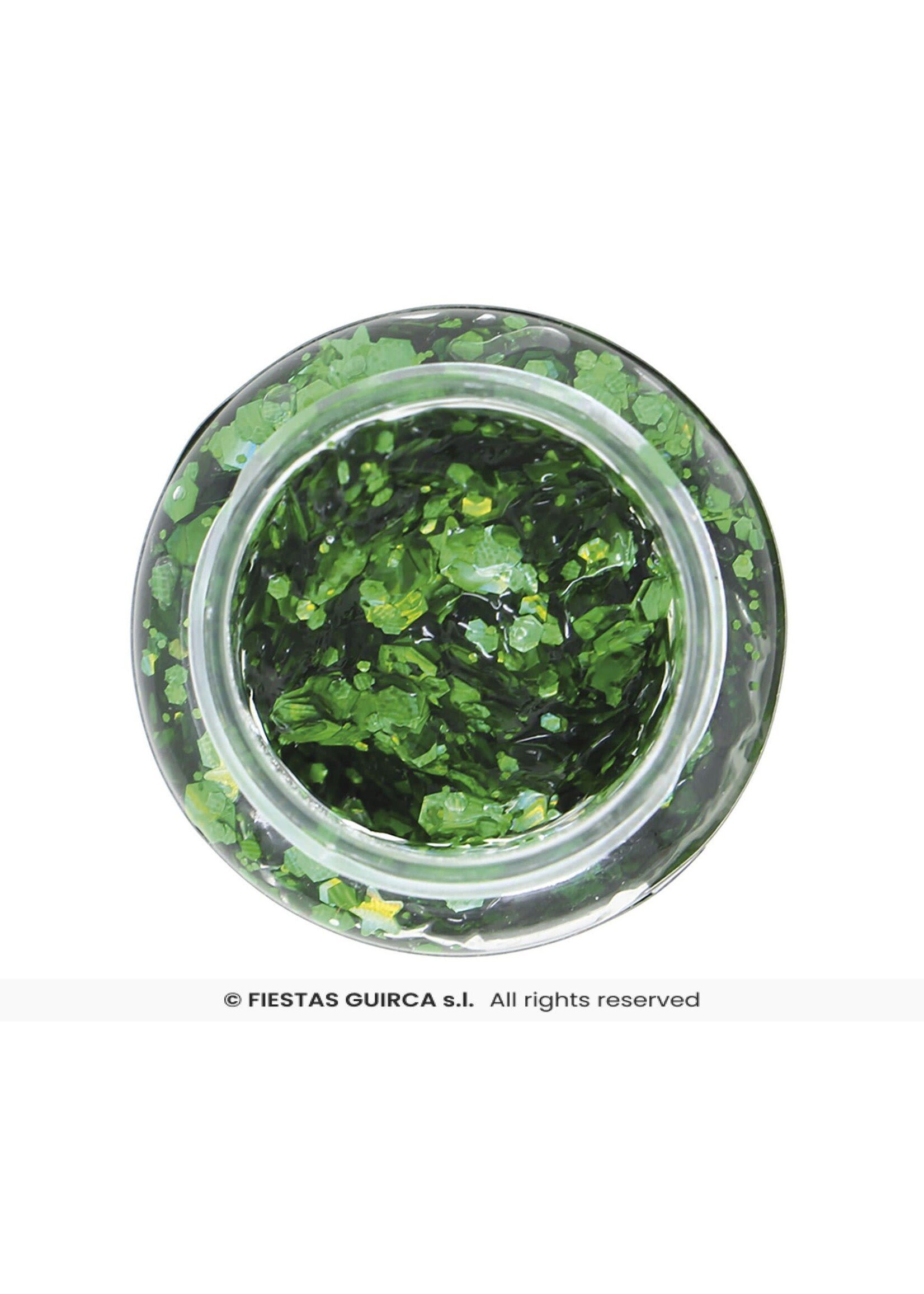 Feestkleding Breda Pot glittergel groen 20gr