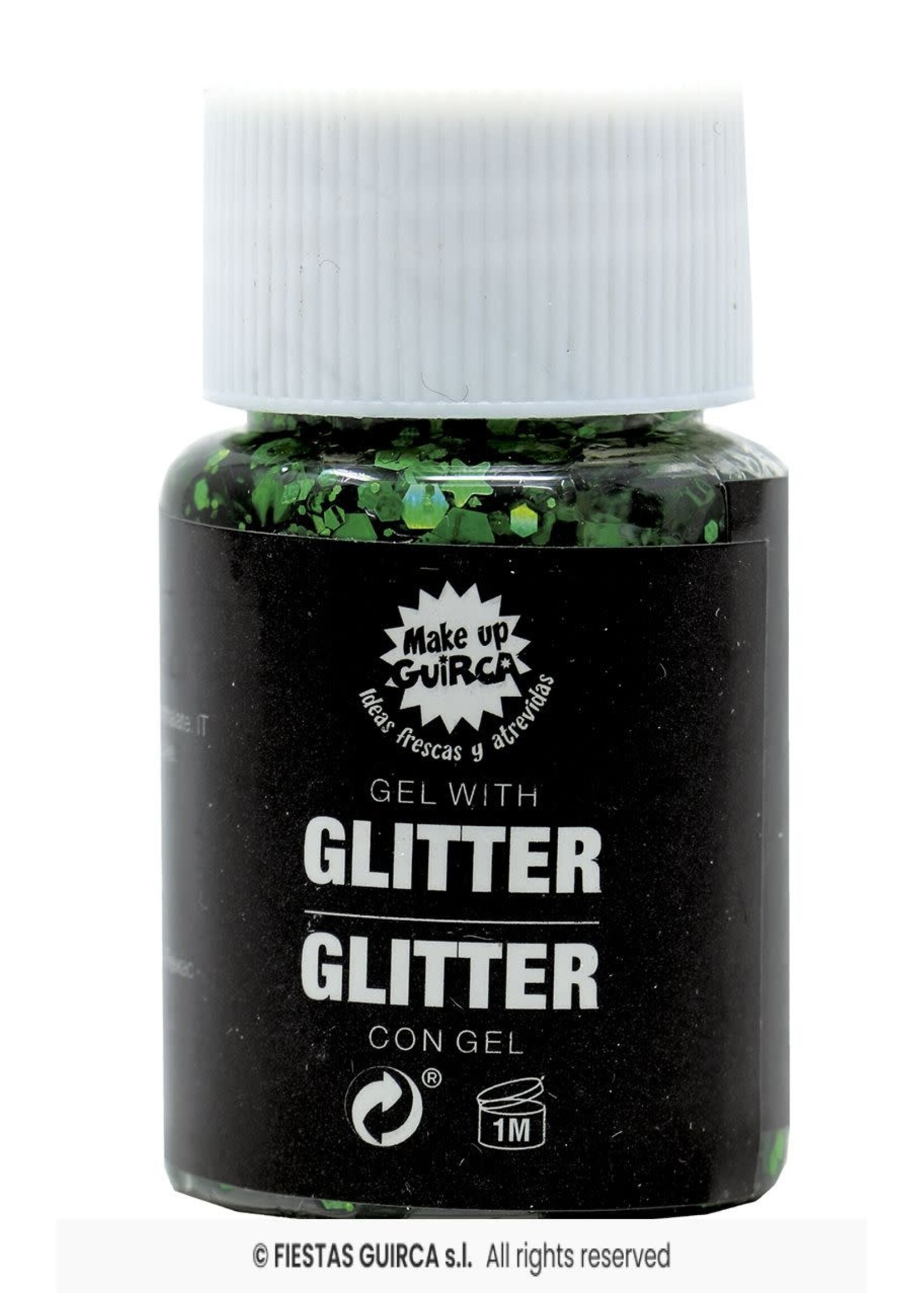 Fiestas Guirca Pot glittergel groen 20gr