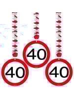 Feestkleding Breda Hangdecoratie Verkeersbord 40