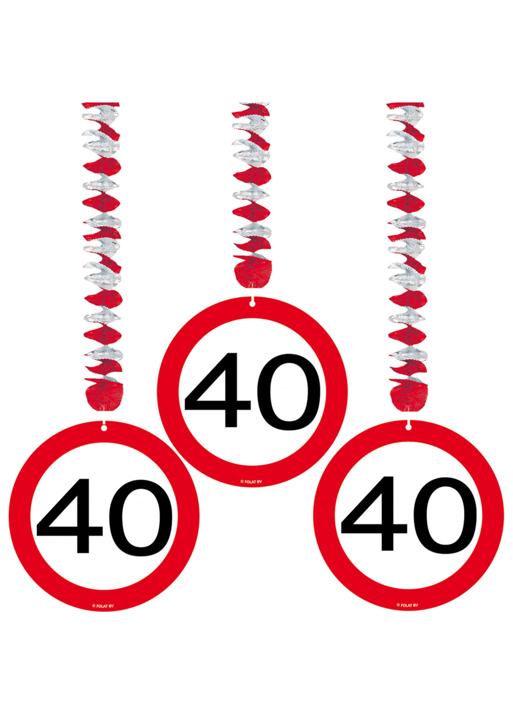 Feestkleding Breda Hangdecoratie Verkeersbord 40