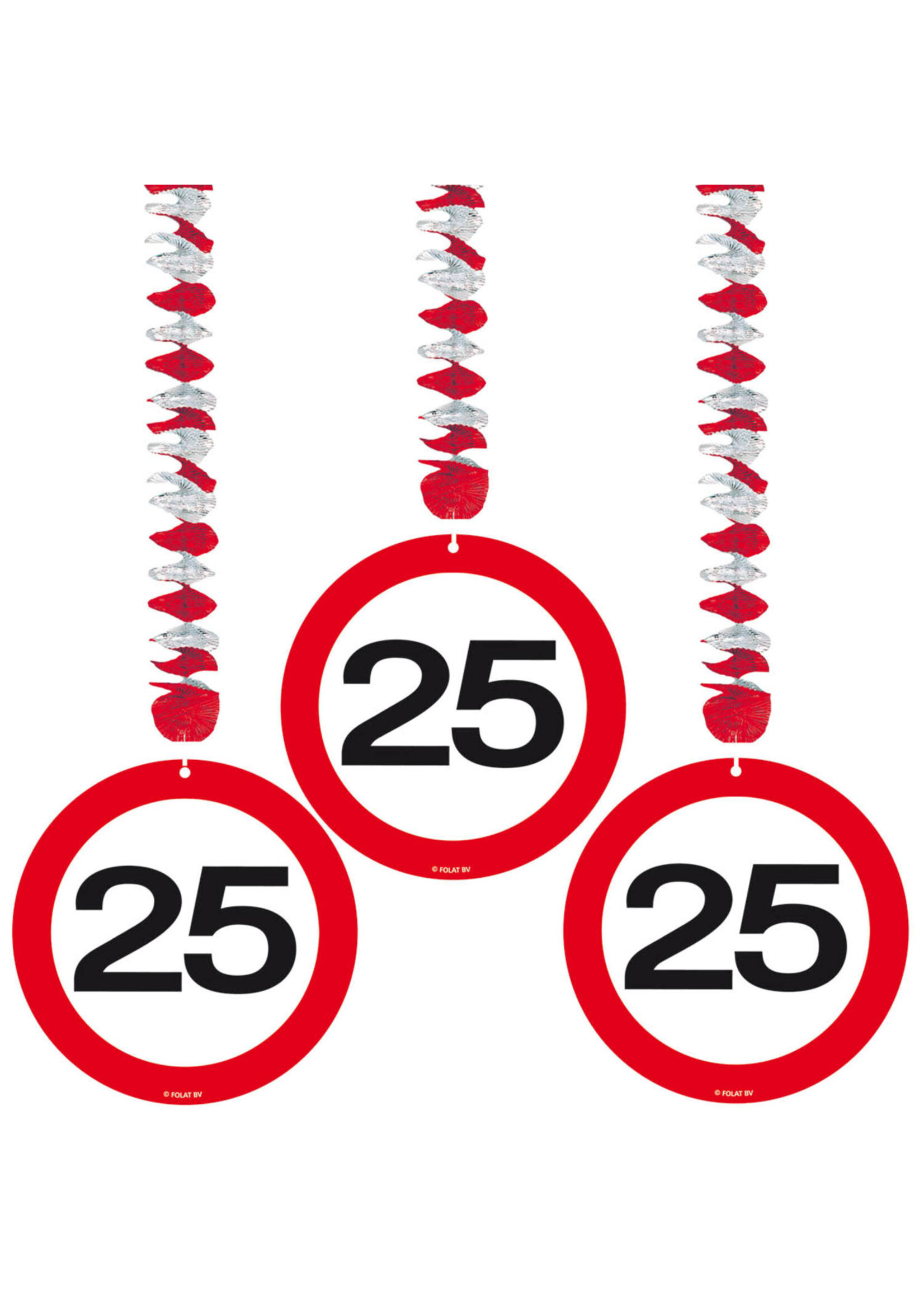 Folat Hangdecoratie verkeersbord 25