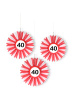 Feestkleding Breda Honeycomb verkeersbord 40