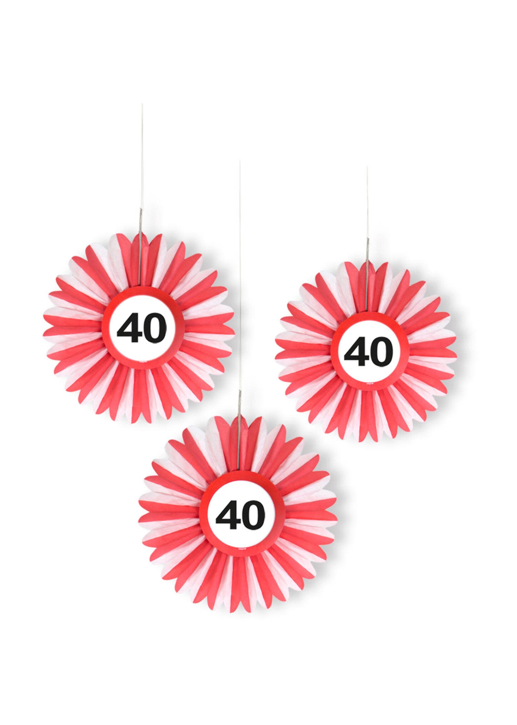 Feestkleding Breda Honeycomb verkeersbord 40