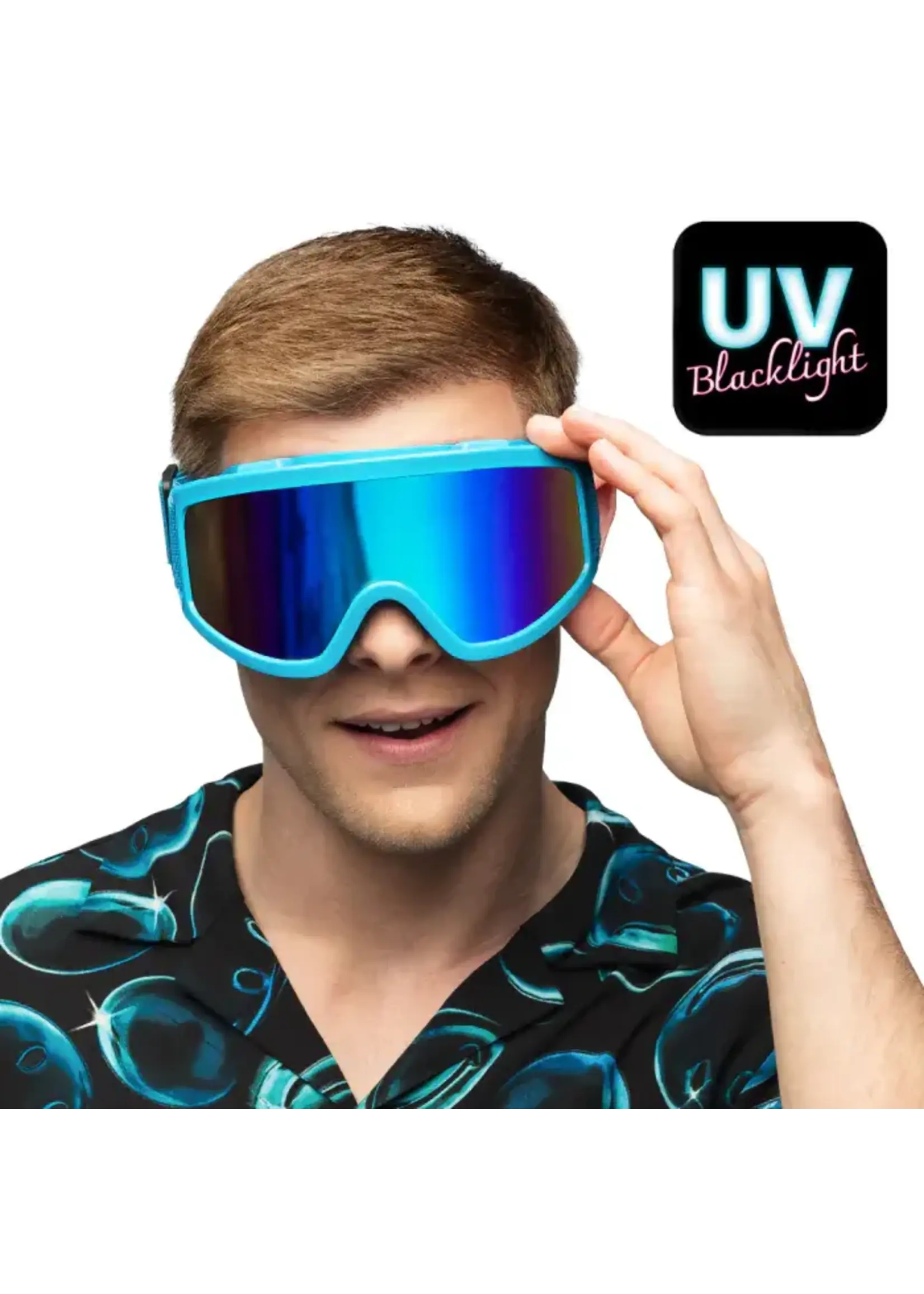 Boland Skibril neonblauw UV