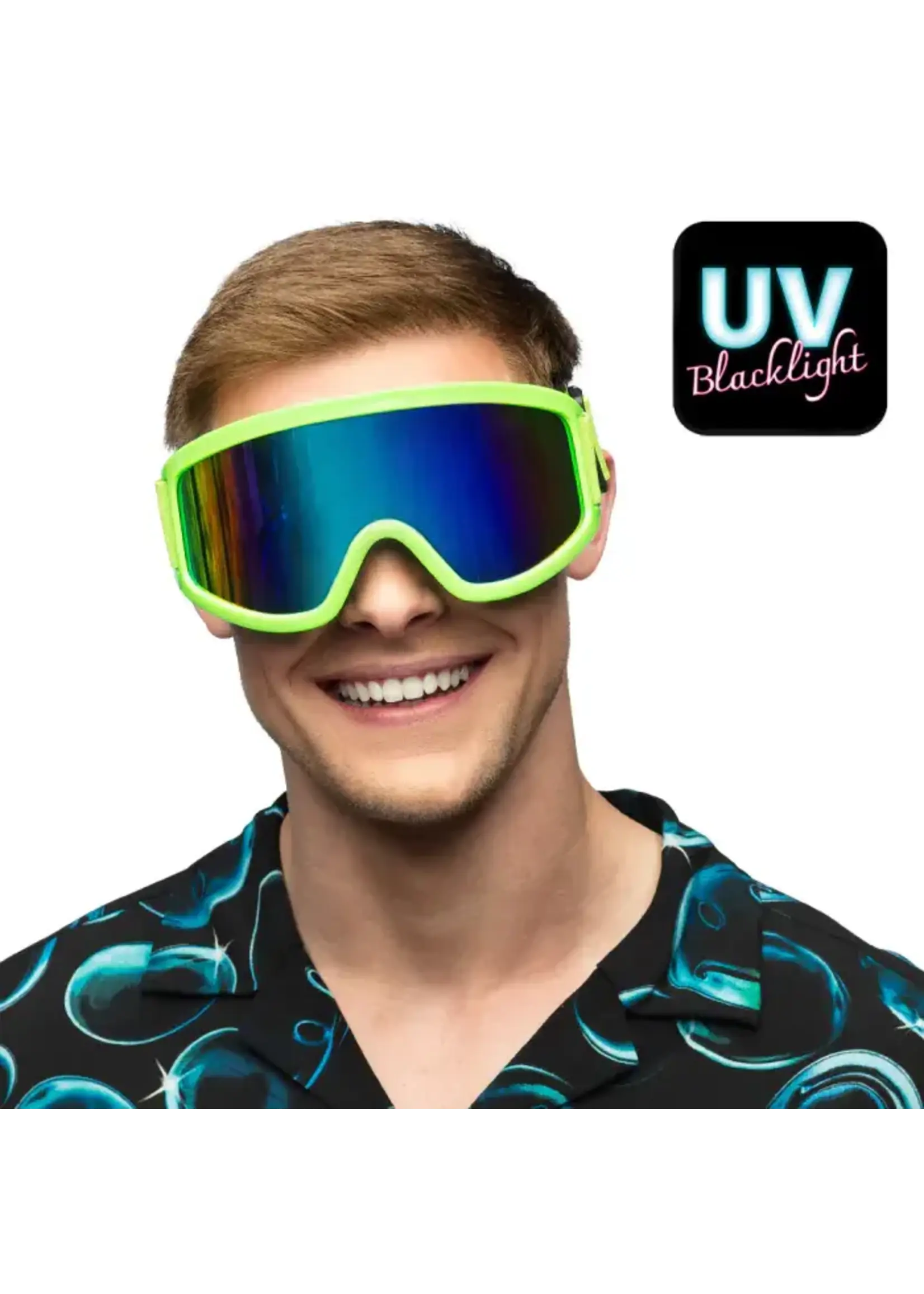 Boland Skibril neongroen UV