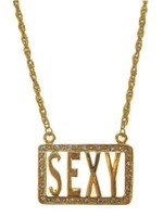 PartyXplosion Ketting goud met hangers sexy