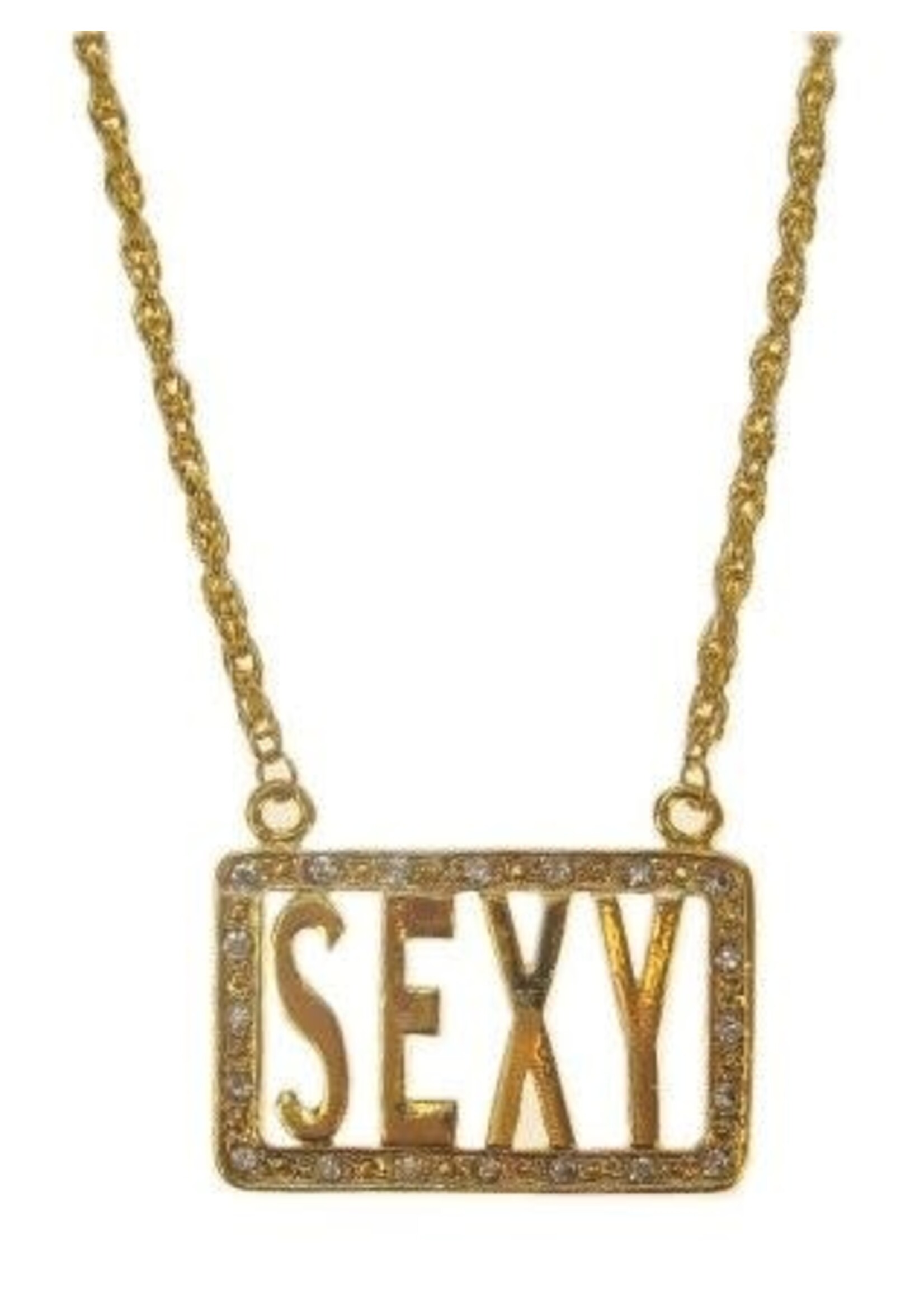 PartyXplosion Ketting goud met hangers sexy