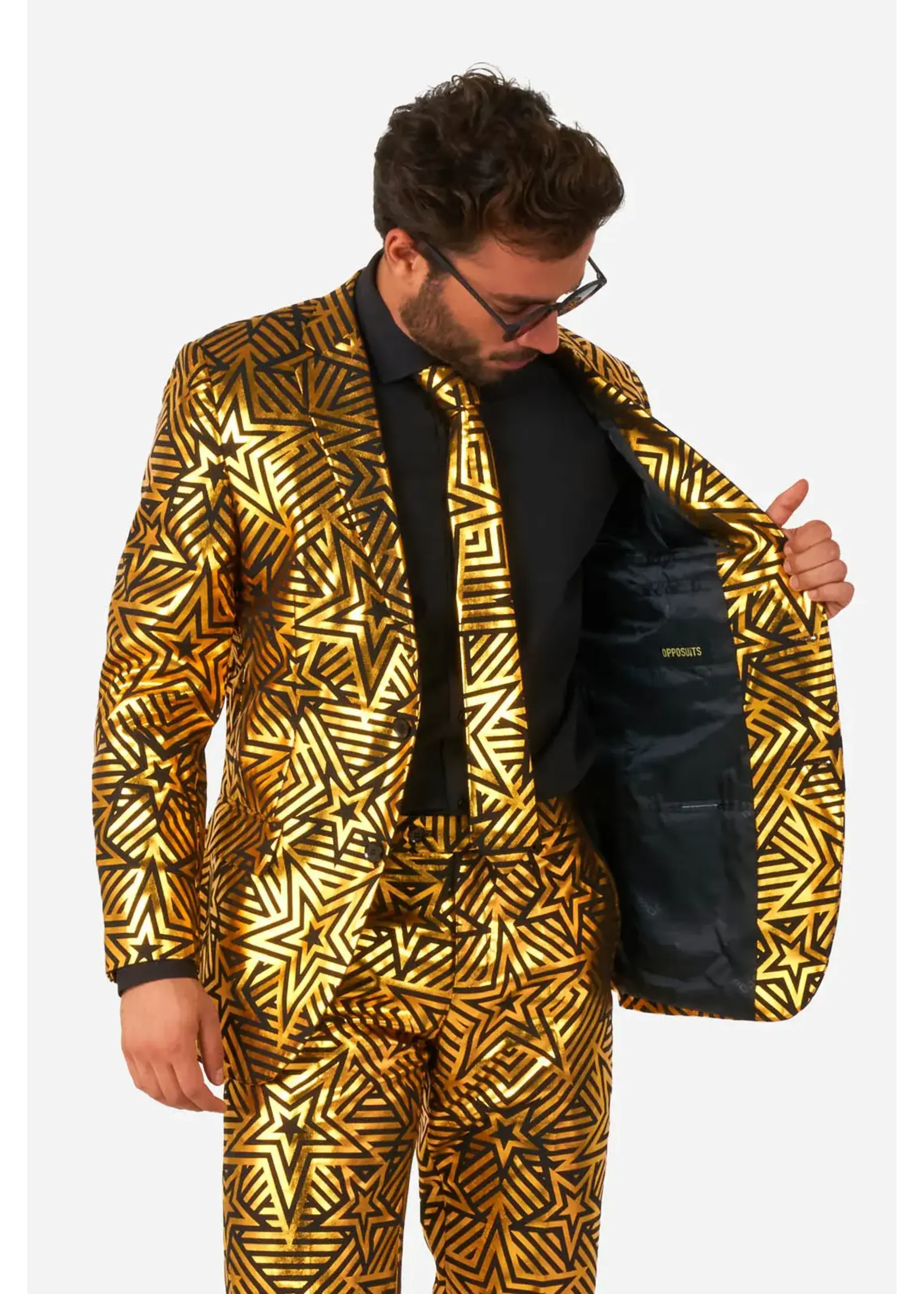 OppoSuits OppoSuits Golden Geo Star Heren kostuum