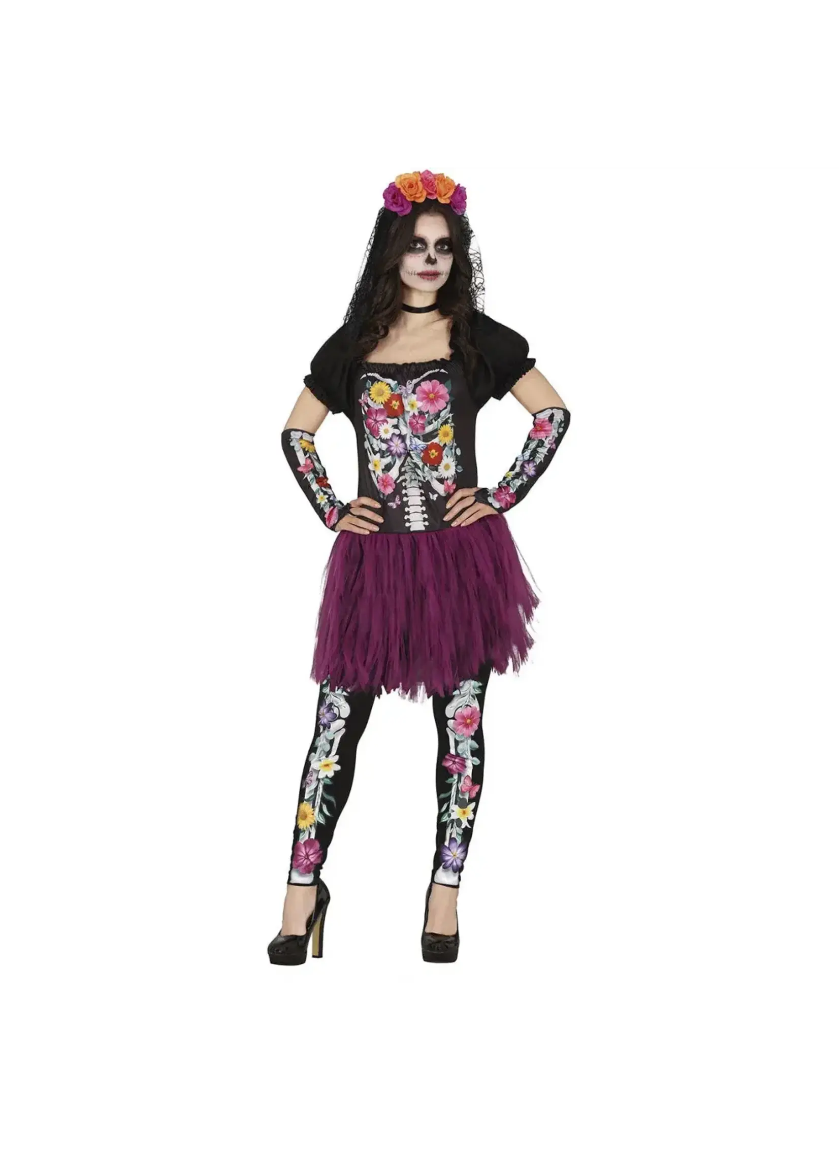 Fiestas Guirca Kostuum Flower Catrina