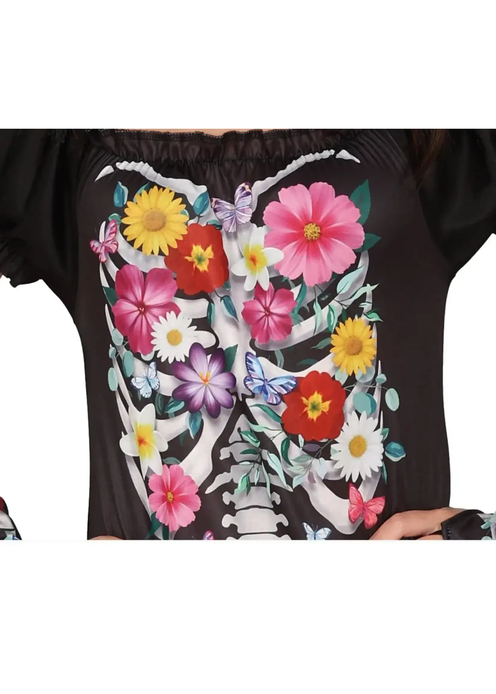 Fiestas Guirca Kostuum Flower Catrina