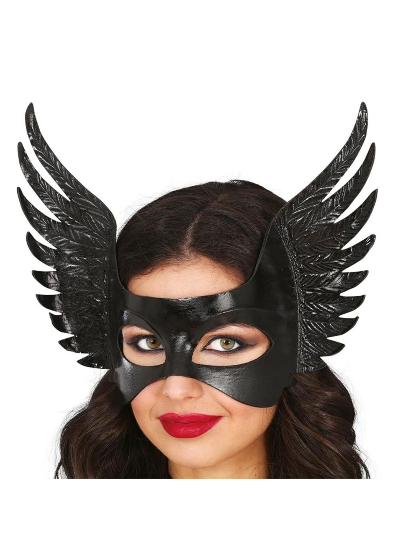 Fiestas Guirca Zwart Venetiaans Vleugelmasker