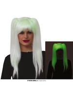 Fiestas Guirca Pruik wit Glow in the Dark