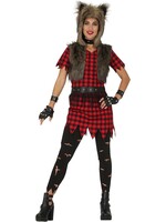 Fiestas Guirca Dameskostuum rebelse punk wolf