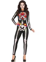 Fiestas Guirca Jumpsuit Day of the Dead Kleurrijk Skelet