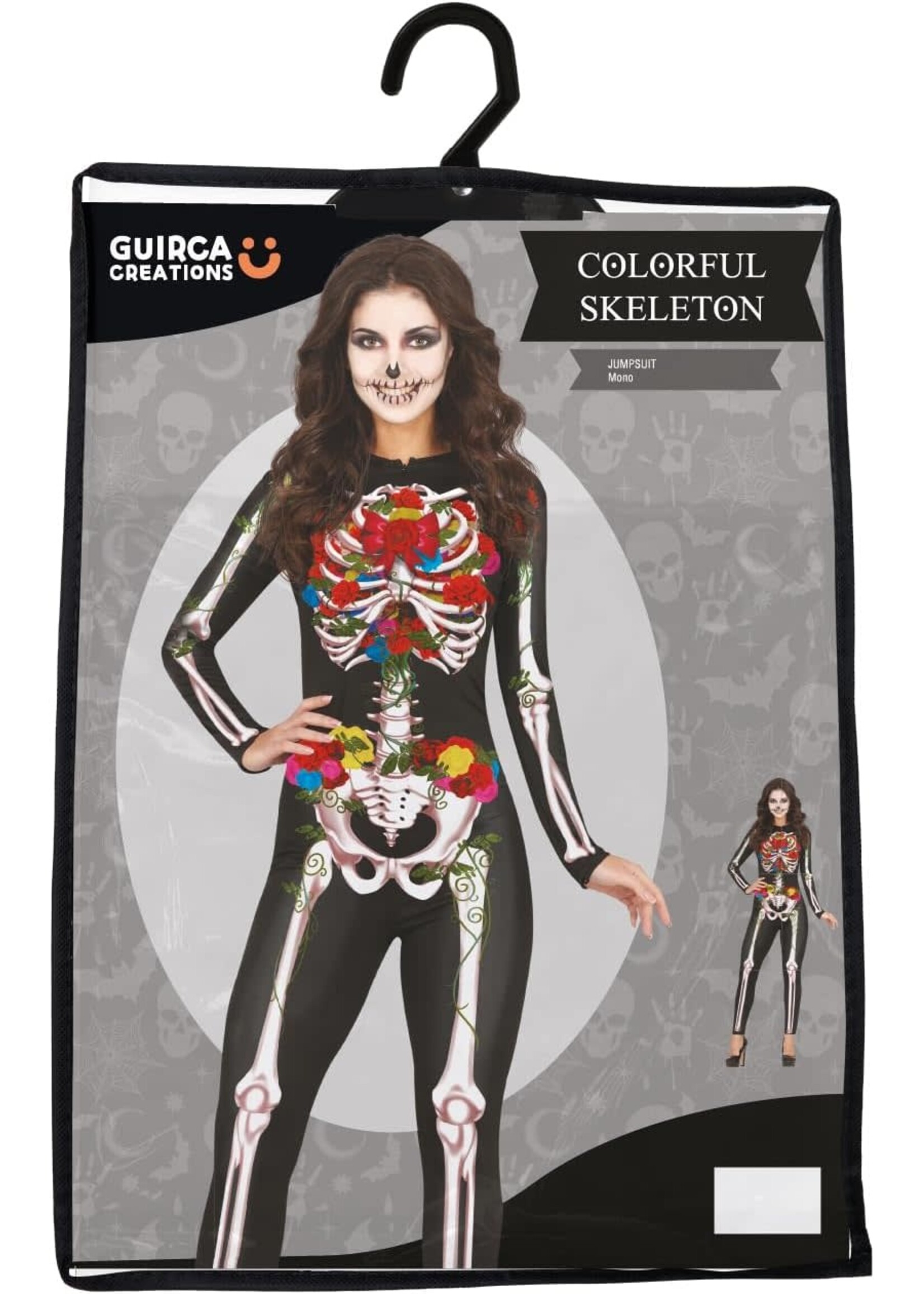 Fiestas Guirca Jumpsuit Day of the Dead Kleurrijk Skelet