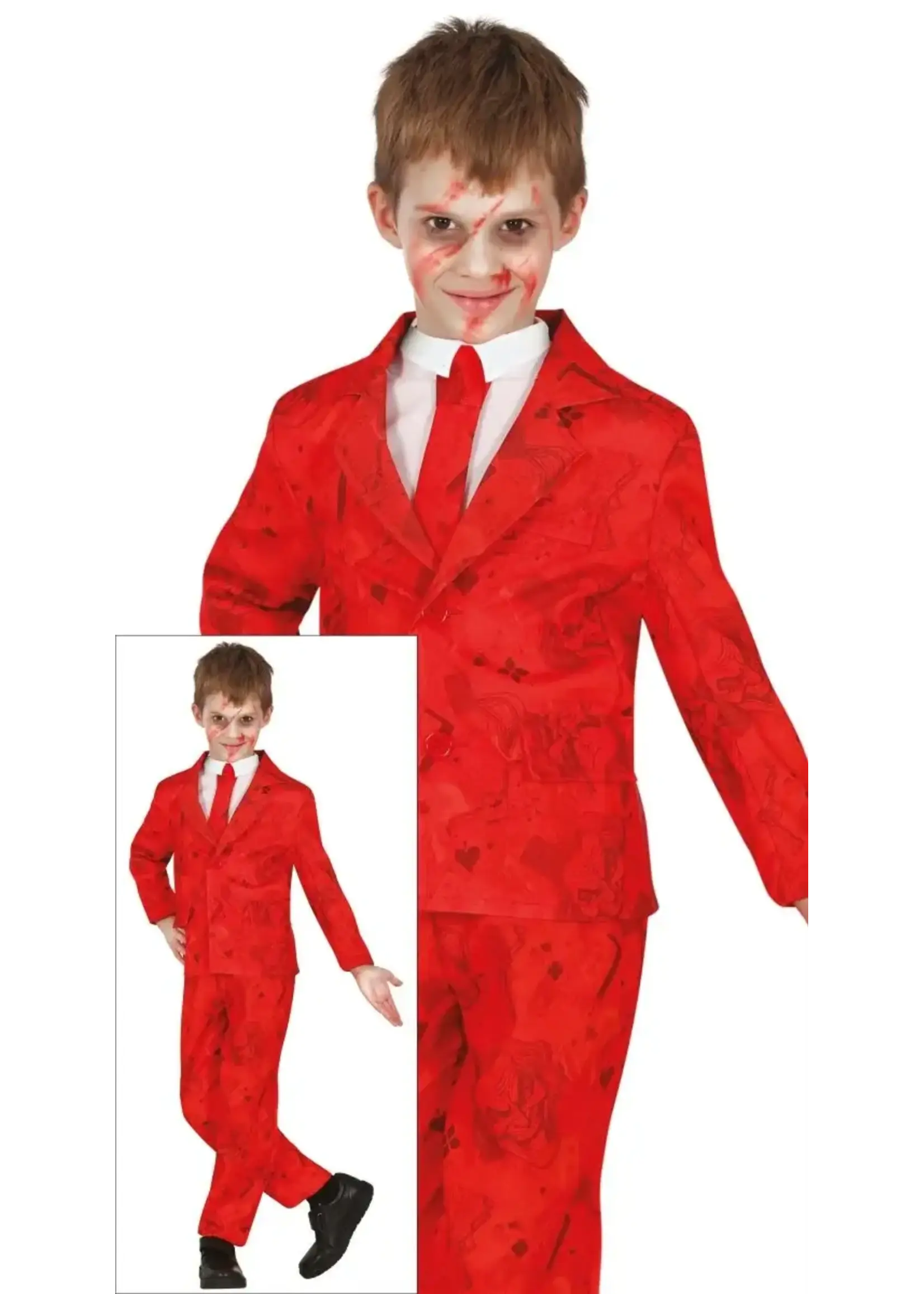 Fiestas Guirca Rode Joker Kostuum Pak Kind