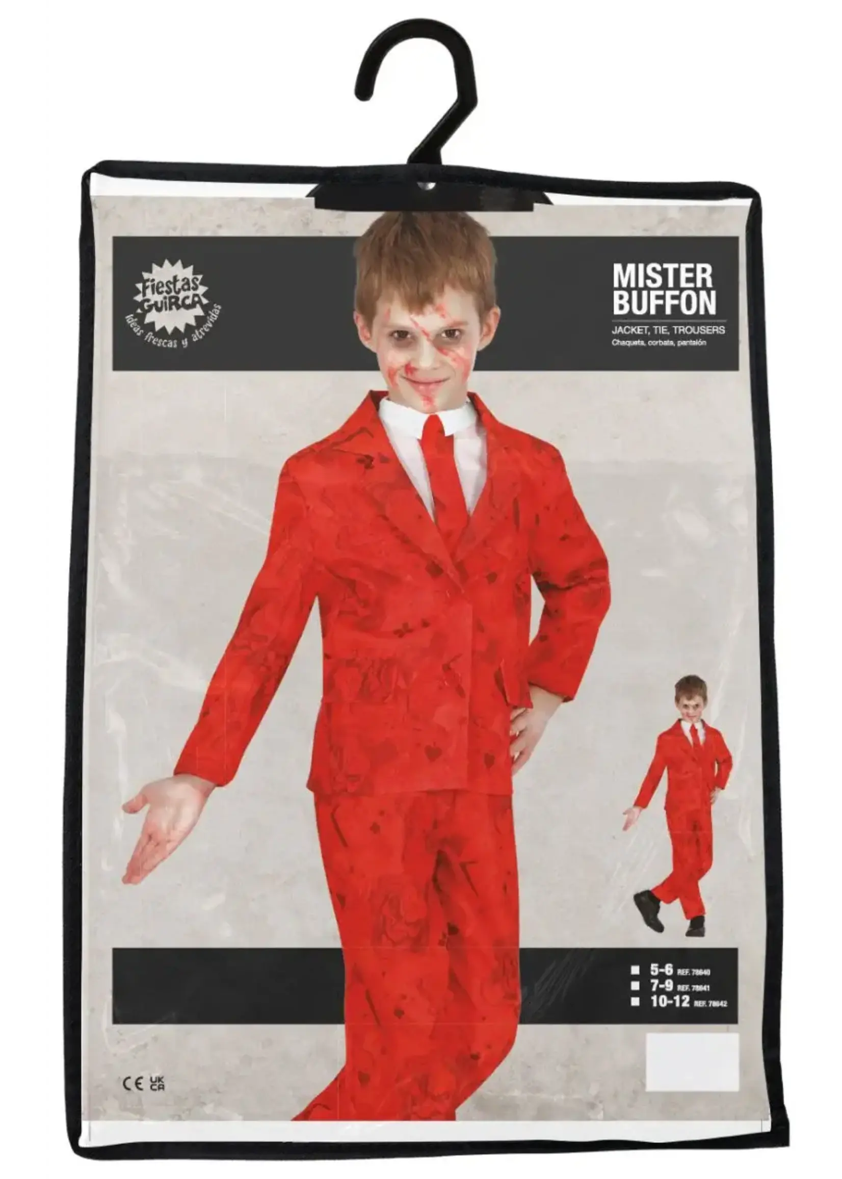 Fiestas Guirca Rode Joker Kostuum Pak Kind