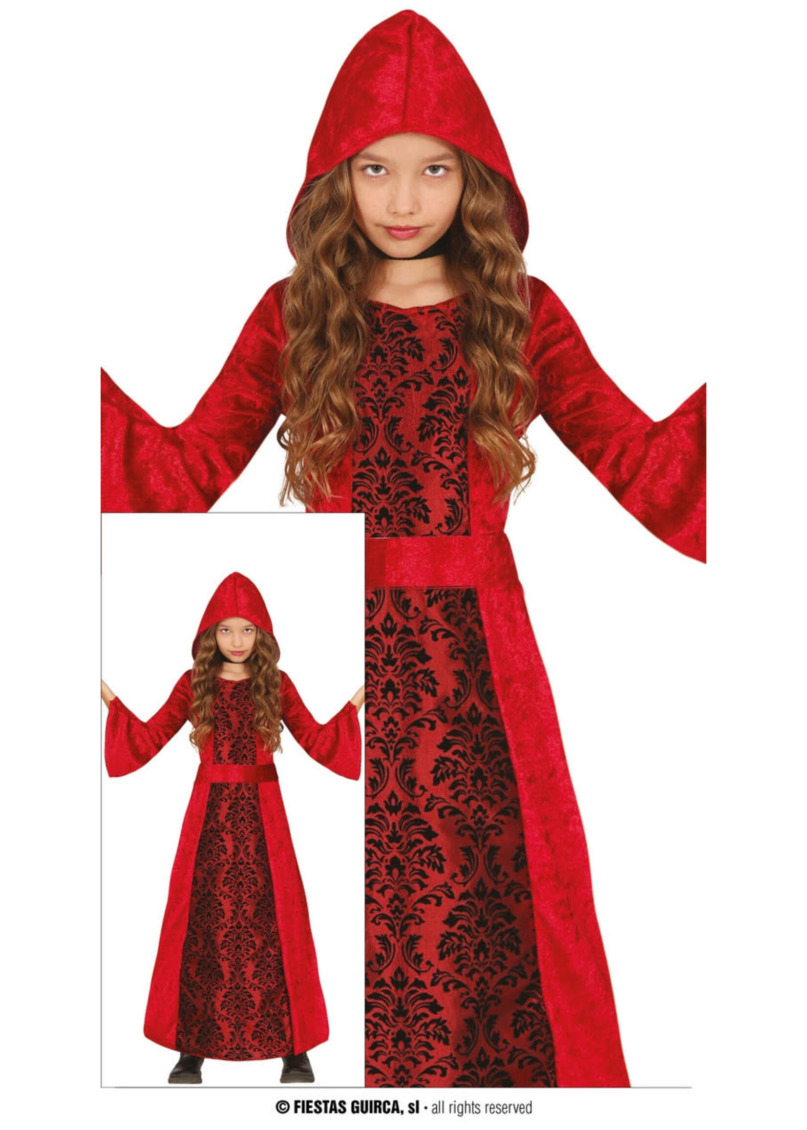 Fiestas Guirca Gothic rood vampier kostuum kind