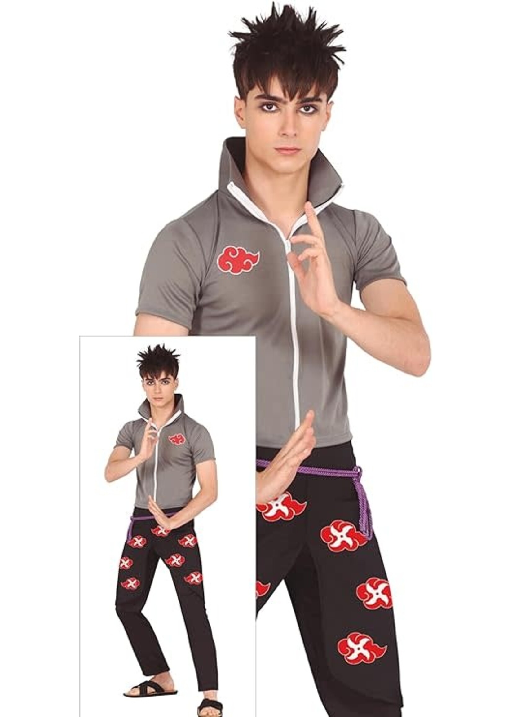 Fiestas Guirca Tienerkostuum Zwarte Anime Ninja 14-16 jaar