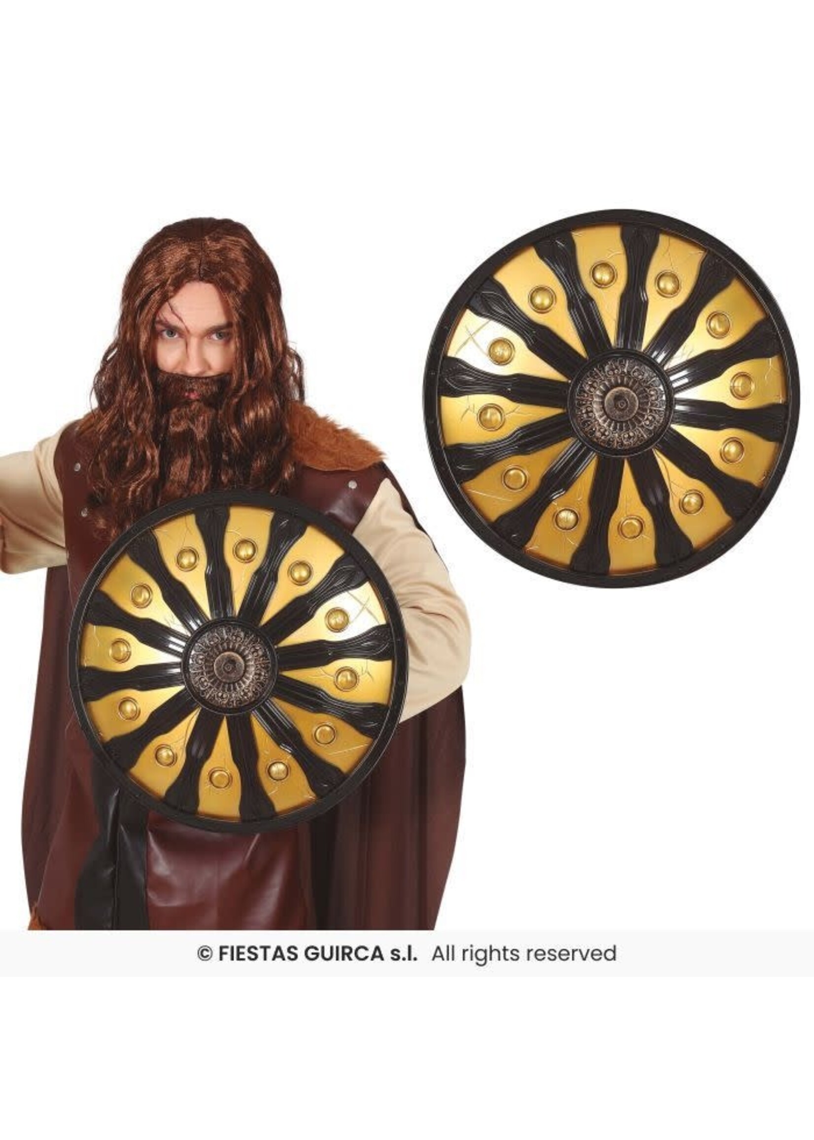 Fiestas Guirca Schild Spartaan Goudzwart