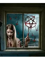 Fiestas Guirca Raamsticker Halloween Bezeten Meisje