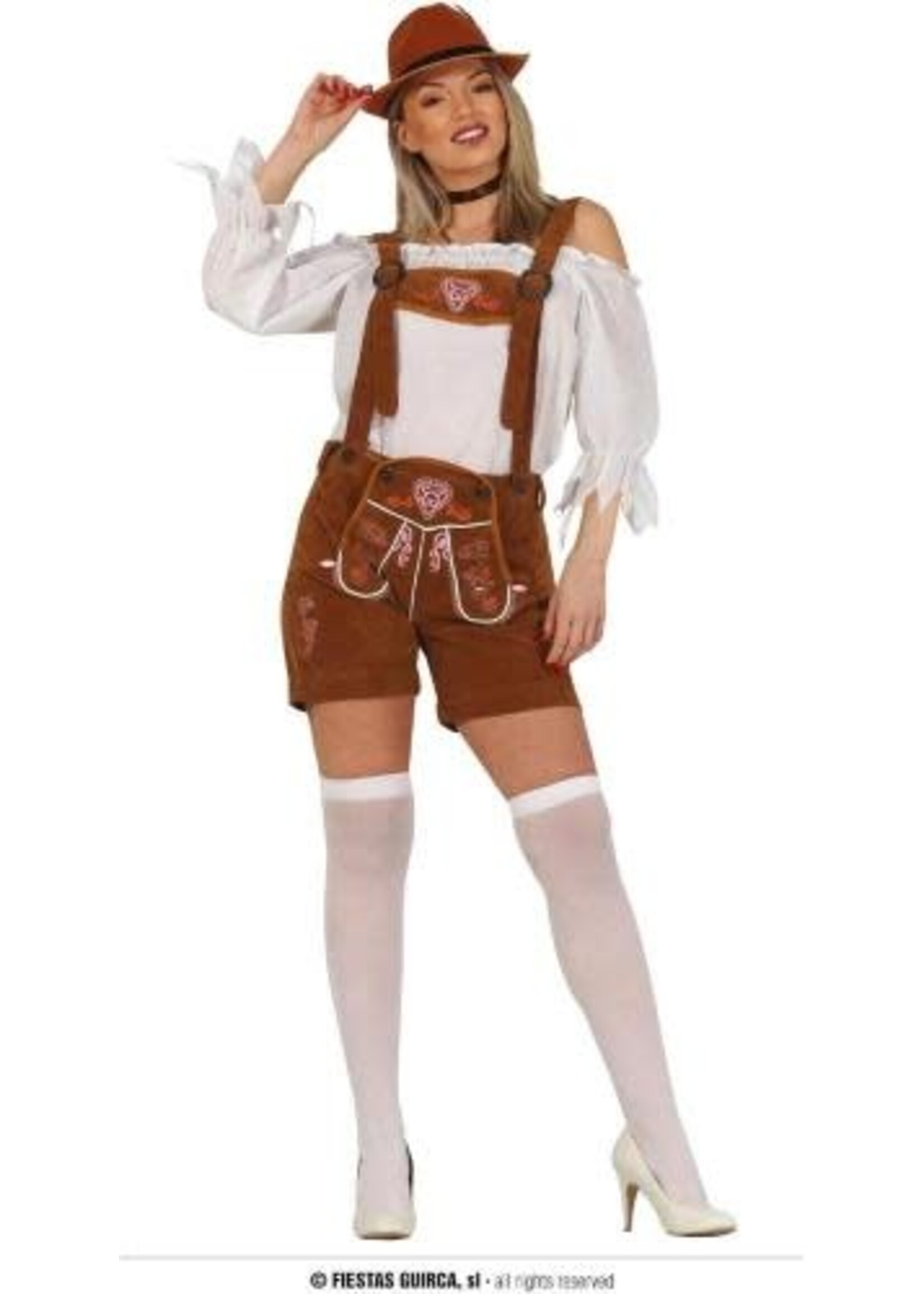 Fiestas Guirca Lederhose vrouw bruin